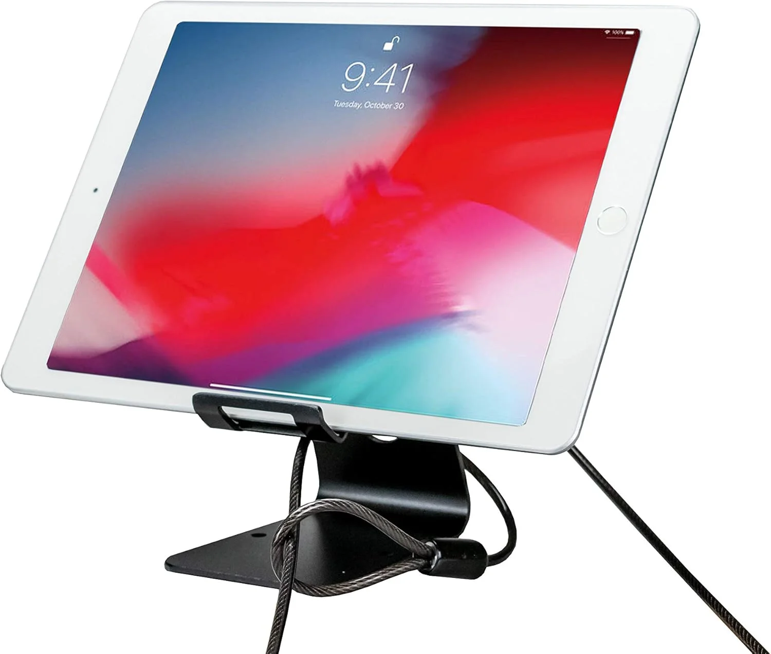 پایه رومیزی امنیتی - کیت امنیتی تبلت CTA با پایه نمایشگر و کابل ضد سرقت، پایه مقاوم در برابر خش و صفحه فلزی امنیتی جمع و جور برای تبلت ها و تلفن ها (PAD-TDSK) پایه رومیزی امنیتی - کیت امنیتی تبلت CTA با پایه نمایشگر و کابل ضد سرقت، پایه مقاوم در برابر خش و صفحه فلزی امنیتی جمع و جور برای تبلت ها و تلفن ها (PAD-TDSK)