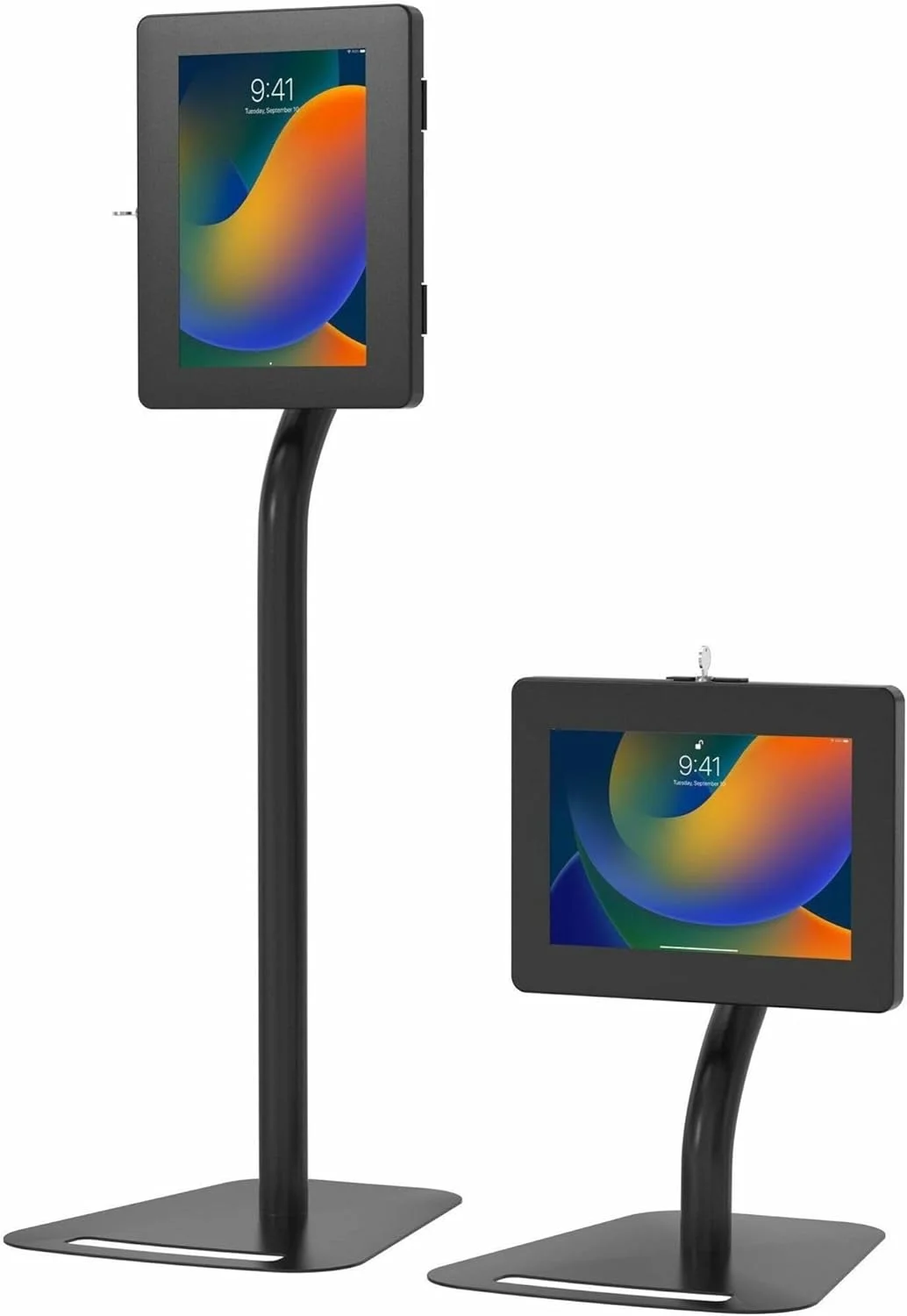 کیوسک امنیتی ایستاده/رومیزی CTA Digital - کیوسک امنیتی ممتاز با قابلیت تنظیم ارتفاع CTA برای آیپد ایر 11 اینچ M2 (2024) - پرو 11 اینچ M4 (2024) - نسل 7/8/9 10.2 اینچ - گلکسی تب S5E و غیره (PAD-PARAFD)