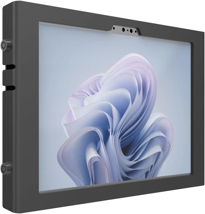 محفظه دیواری ایپکس کامپیولاکس برای سرفیس پرو 8 تا 11، راه حل نصب تبلت ایمن، بادوام و شیک با طراحی قفل‌دار - ایده‌آل برای خانه، دفتر، مدارس و بیمارستان‌ها - مشکی