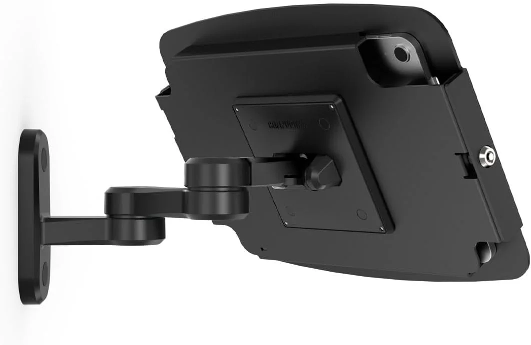 محفظه فضایی آیپد نسل دهم-یازدهم (A16) Compulocks با پایه دیواری چرخشی مشکی، نگهدارنده دیواری آیپد، نمایشگر چند منظوره، ایده آل برای استفاده در دفتر، خرده فروشی و تجاری