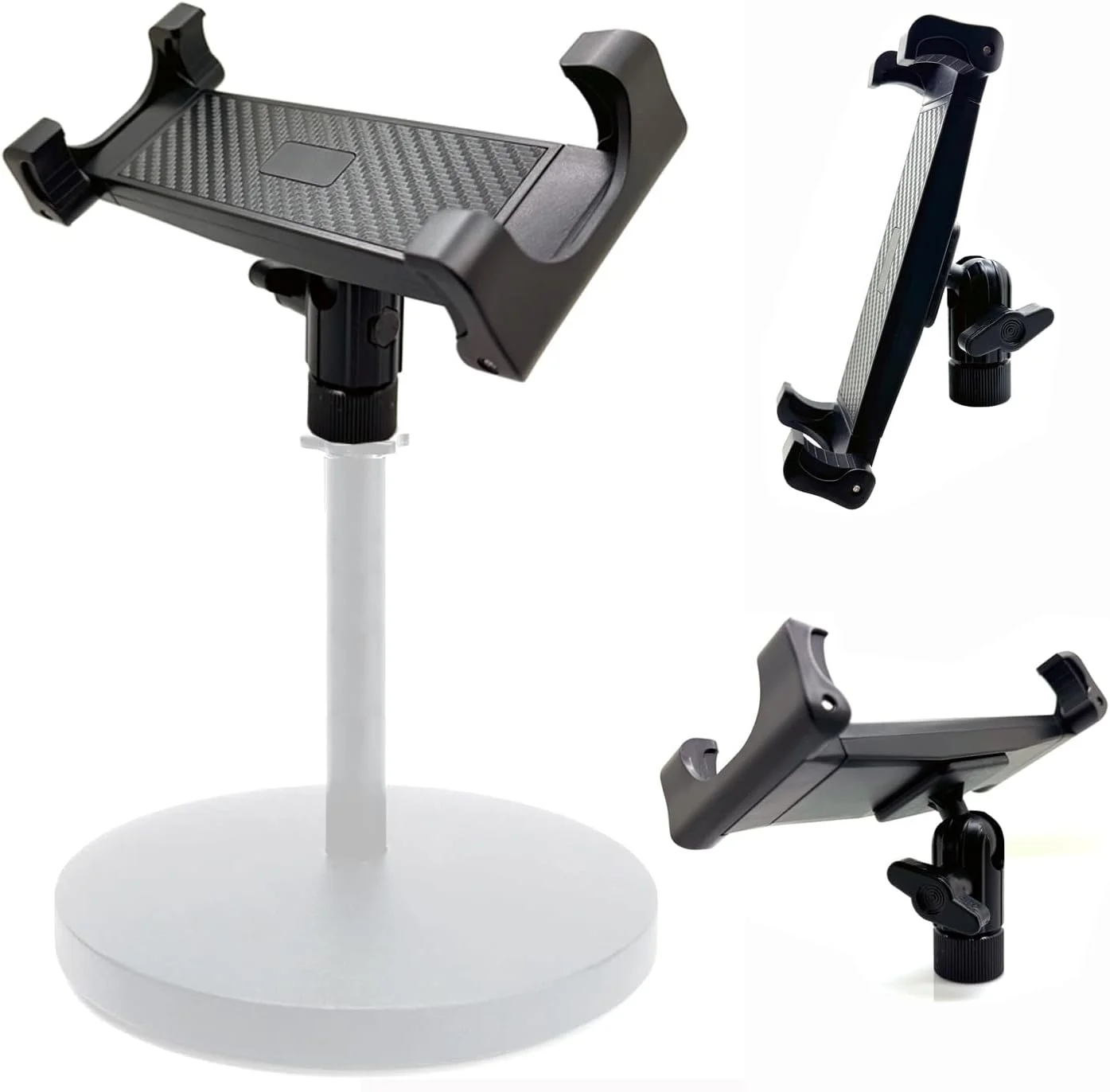 نگهدارنده تبلت و گوشی هوشمند چرخان 360 درجه ChargerCity با آداپتور پایه میکروفون سه پایه 5/8 اینچی برای آیپد ایر مینی آیفون پرو مکس گلکسی تب