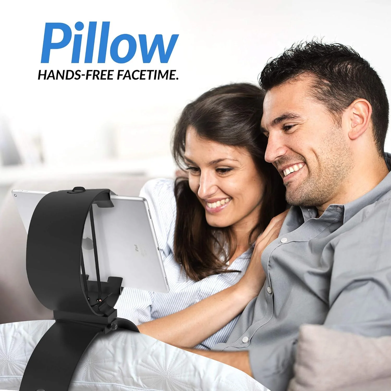 پایه نگهدارنده تبلت و موبایل یونیورسال مناسب مبل، تخت، ماشین، آشپزخانه، پا، دفتر، هواپیما، بالش - مناسب دستگاه های 3 تا 12 اینچ (مشکی)