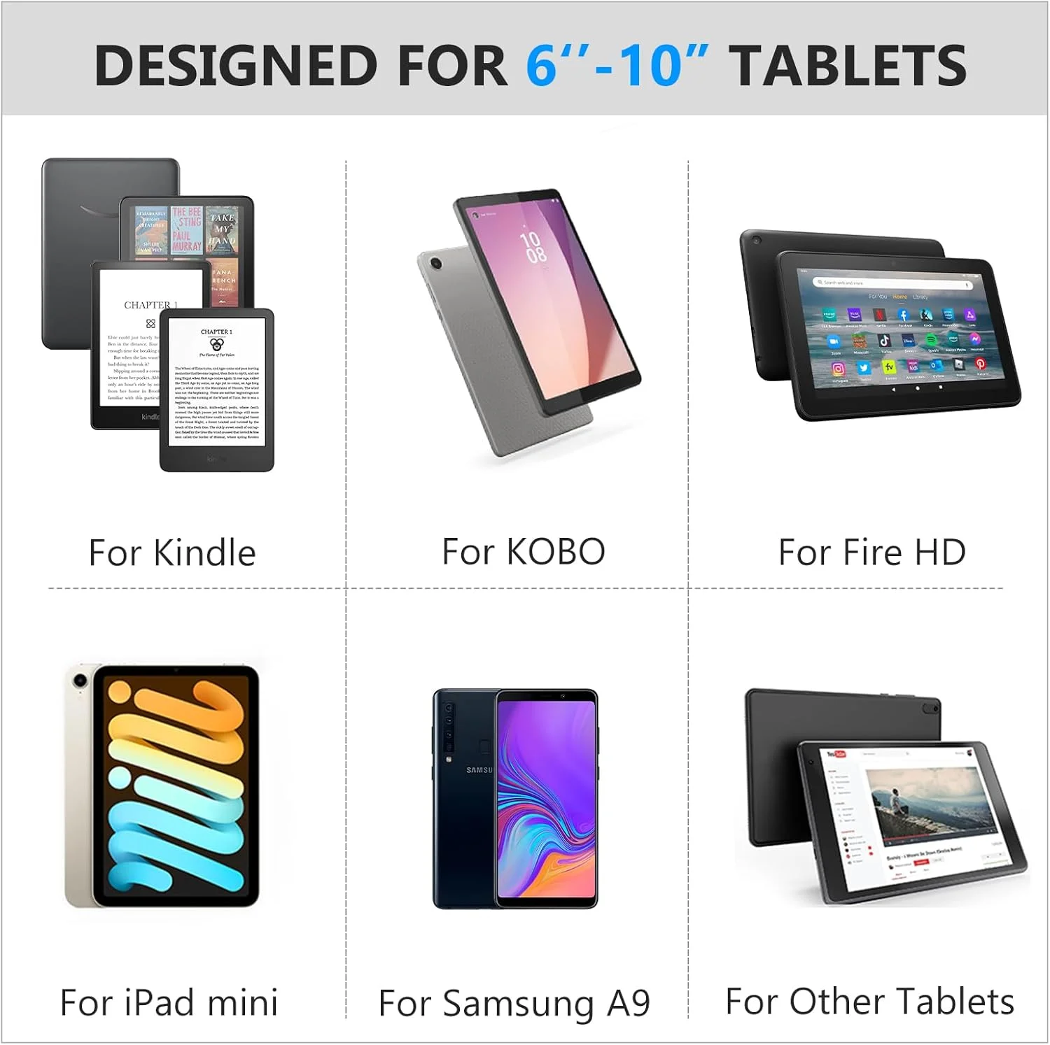 بند چرمی نرم و با کیفیت جهانی CoBak برای کیندل، دارای چسب قوی، سازگار با کیندل، سامسونگ A9، آیپد مینی، در اندازه‌های 6 تا 10 اینچ، زمردی