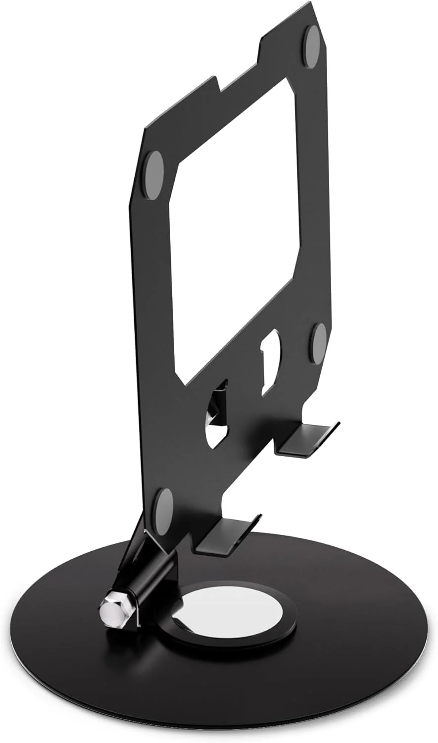 پایه تبلت با پایه چرخان 360 درجه و ارتفاع قابل تنظیم، پایه رومیزی تاشو و بادوام برای آیپد، کیندل و تلفن های هوشمند، صرفه جویی در فضا