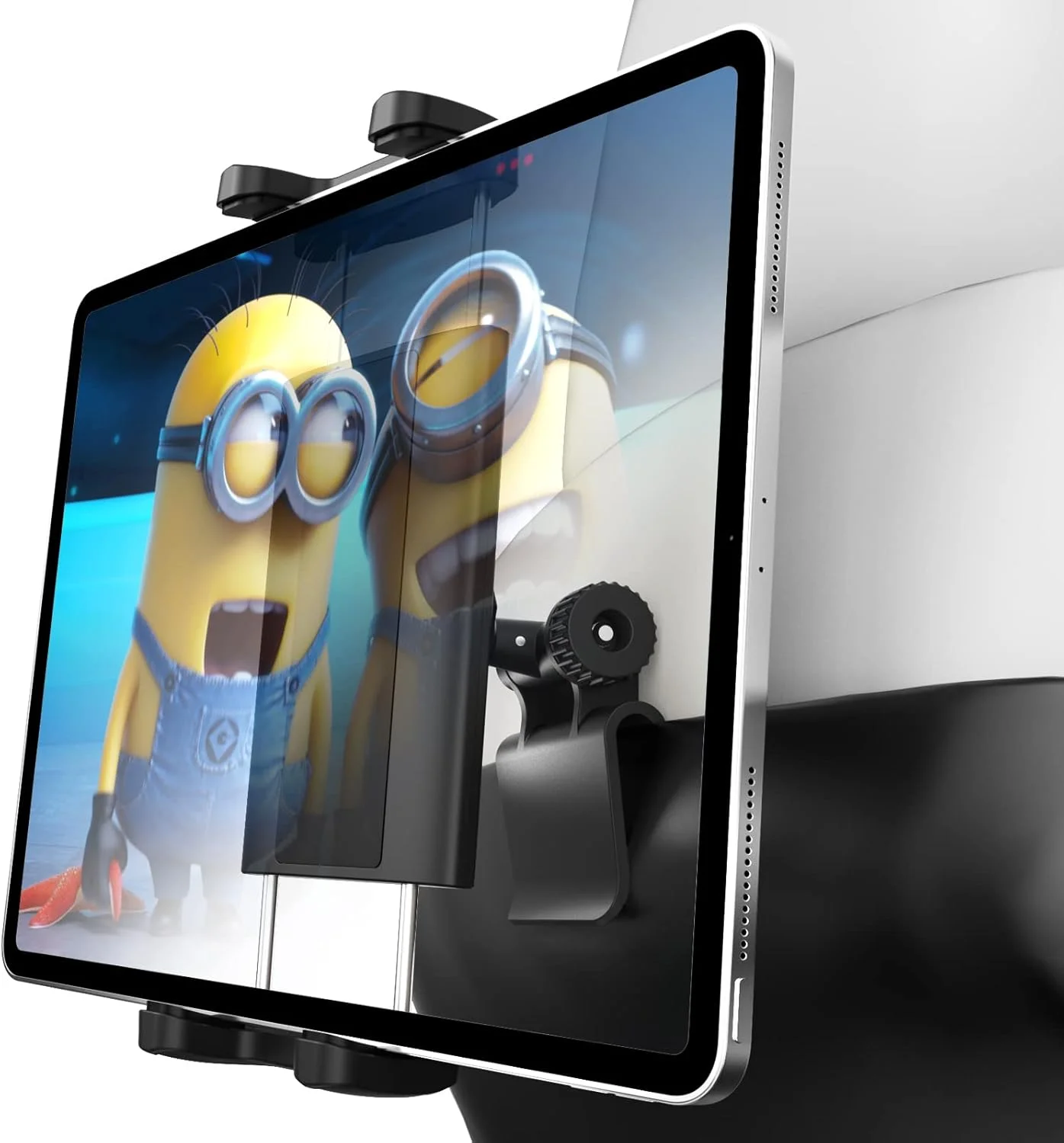 نگهدارنده تبلت و گوشی Charchendo برای تکیه گاه سر صندلی خودرو تسلا مدل Y و مدل 3، دارای سر توپی فلزی، مناسب برای دستگاه‌های 4 تا 13 اینچی، نگهدارنده آیپد صندلی عقب خودرو، قابل تنظیم برای مسافرت کودکان، مناسب برای آیپد 12.9، تبلت، گوشی، سوییچ، فایر HD 10