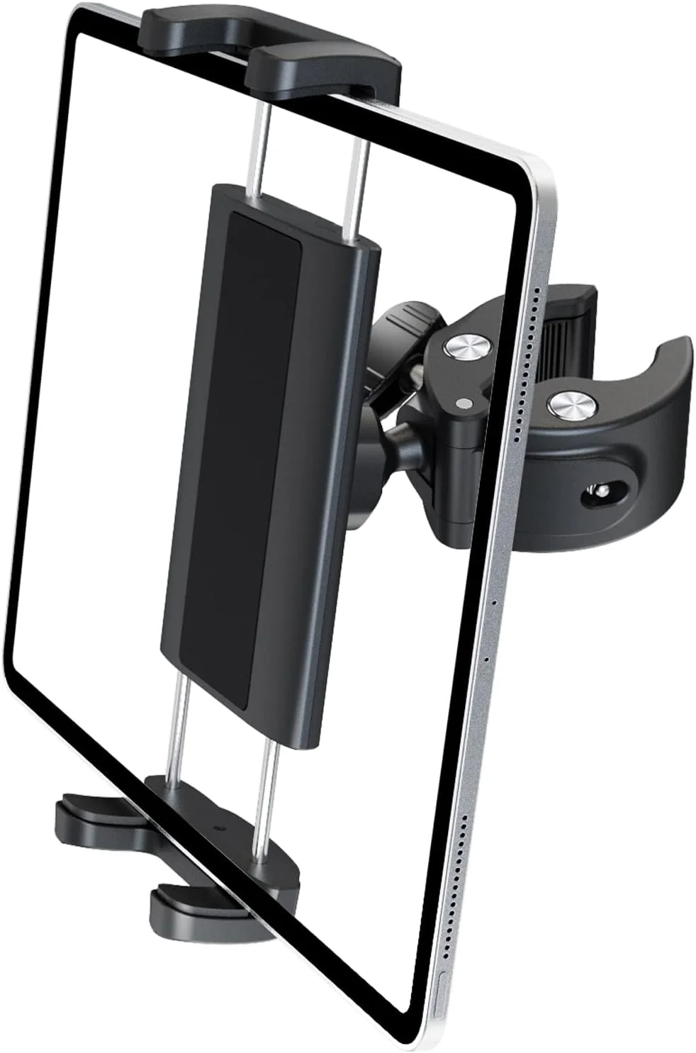 نگهدارنده تبلت و گوشی موبایل Charchendo برای گلف کارت، پایه نگهدارنده یونیورسال [2 در 1] با قابلیت ضد لرزش و چرخش 360 درجه، قابل تنظیم برای ویلچر و کالسکه، سازگار با آیپد پرو/ایر/مینی، تلفن های هوشمند و سایر دستگاه ها 4-13 اینچی