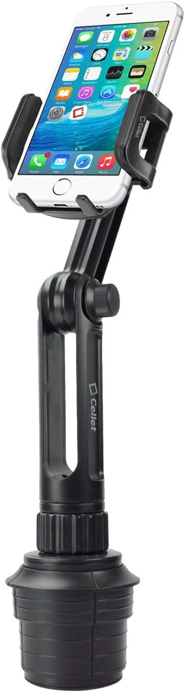 پایه نگهدارنده گوشی موبایل فنجانی خودرو Cellet، پایه نگهدارنده گوشی جهانی قابل تنظیم سازگار با همه گوشی های هوشمند اپل آیفون، سامسونگ گلکسی نوت، ال جی، موتورولا گوگل پیکسل (گردن بلند)