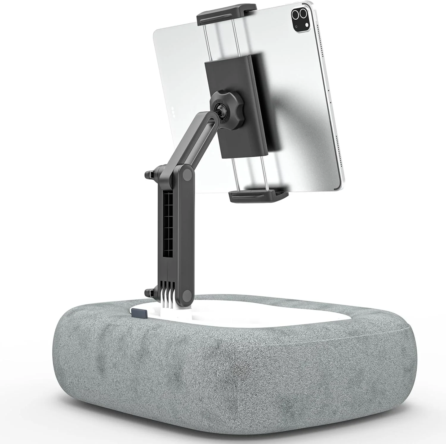 پایه نگهدارنده تبلت Charchendo با پارچه نرم و مخمل و بازوی تلسکوپی قابل تنظیم 360 درجه، پایه آیپد قابل تنظیم برای تخت، مبل، دارای کاسه جداشدنی، مناسب برای کیندل، آیپد، تلفن/تبلت، گوگل، سامسونگ 4 تا 12.9 اینچی
