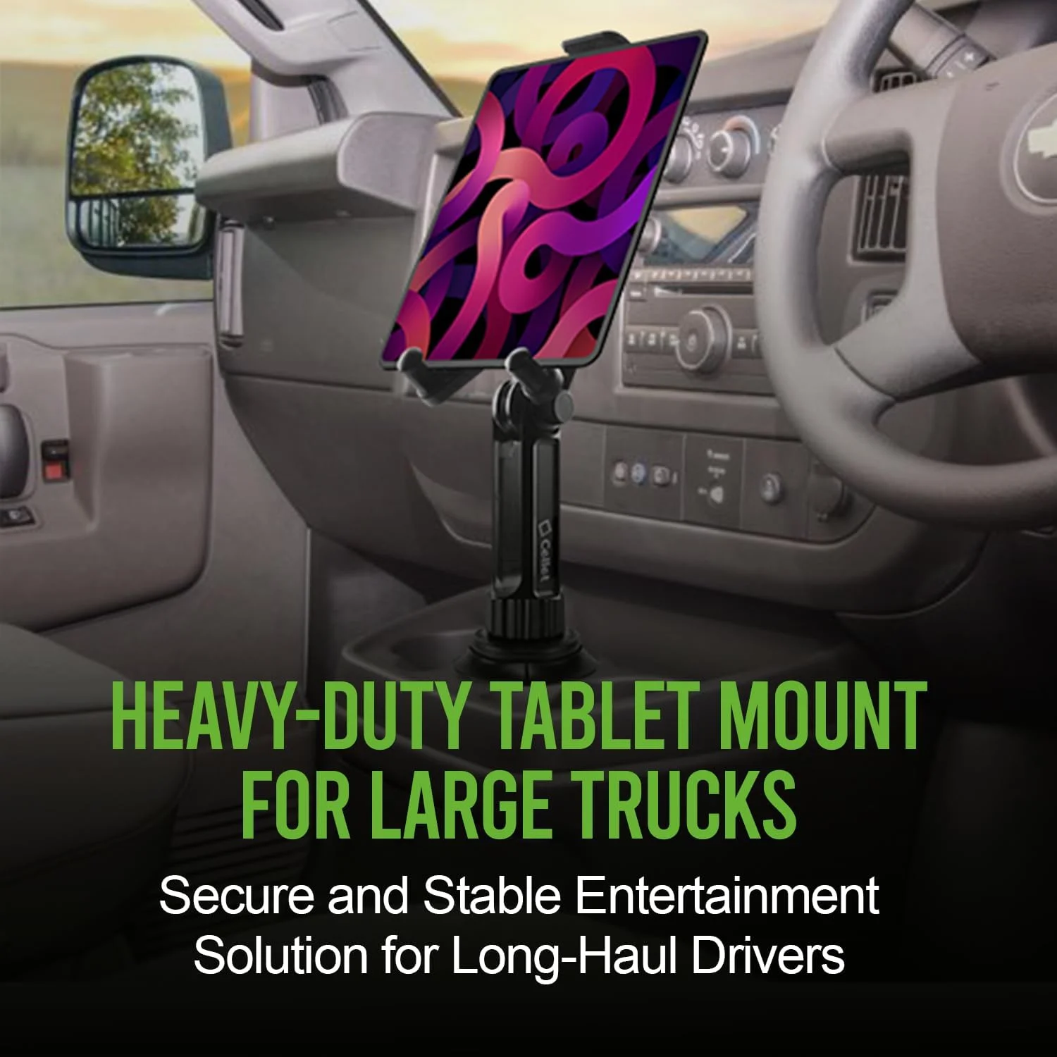 پایه نگهدارنده تبلت یونیورسال 360 درجه Cellet برای خودرو، مناسب برای Apple IPad Pro 12.9، IPad 9.7 اینچی Air 2019، IPad Mini 4، Samsung Galaxy Tab S4 S5e، Surface Go Pro 6 (PHC670M) 13 اینچ