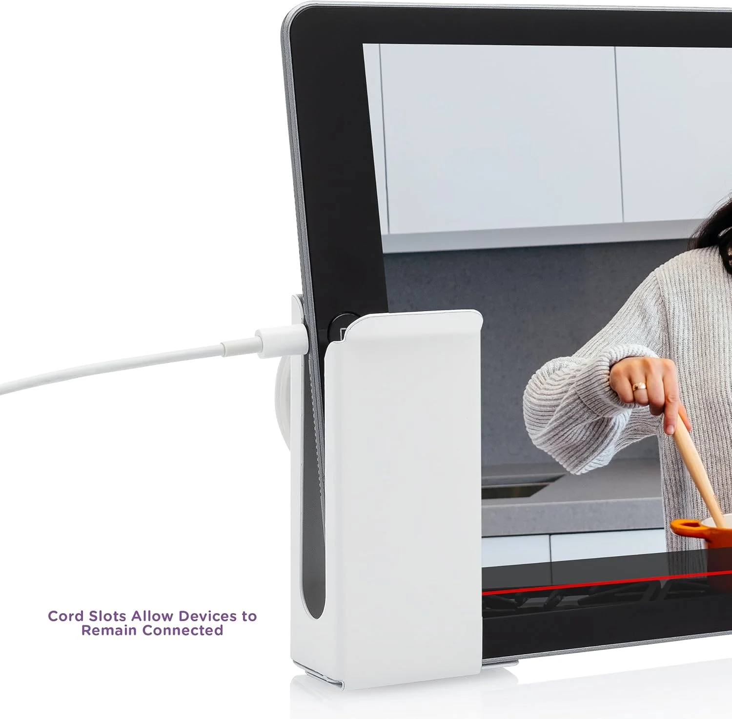 نگهدارنده دیواری مغناطیسی یونیورسال کارستنس برای تبلت ها، لپ تاپ ها و تلفن های هوشمند – پایه مغناطیسی قابل جابجایی (سفید)