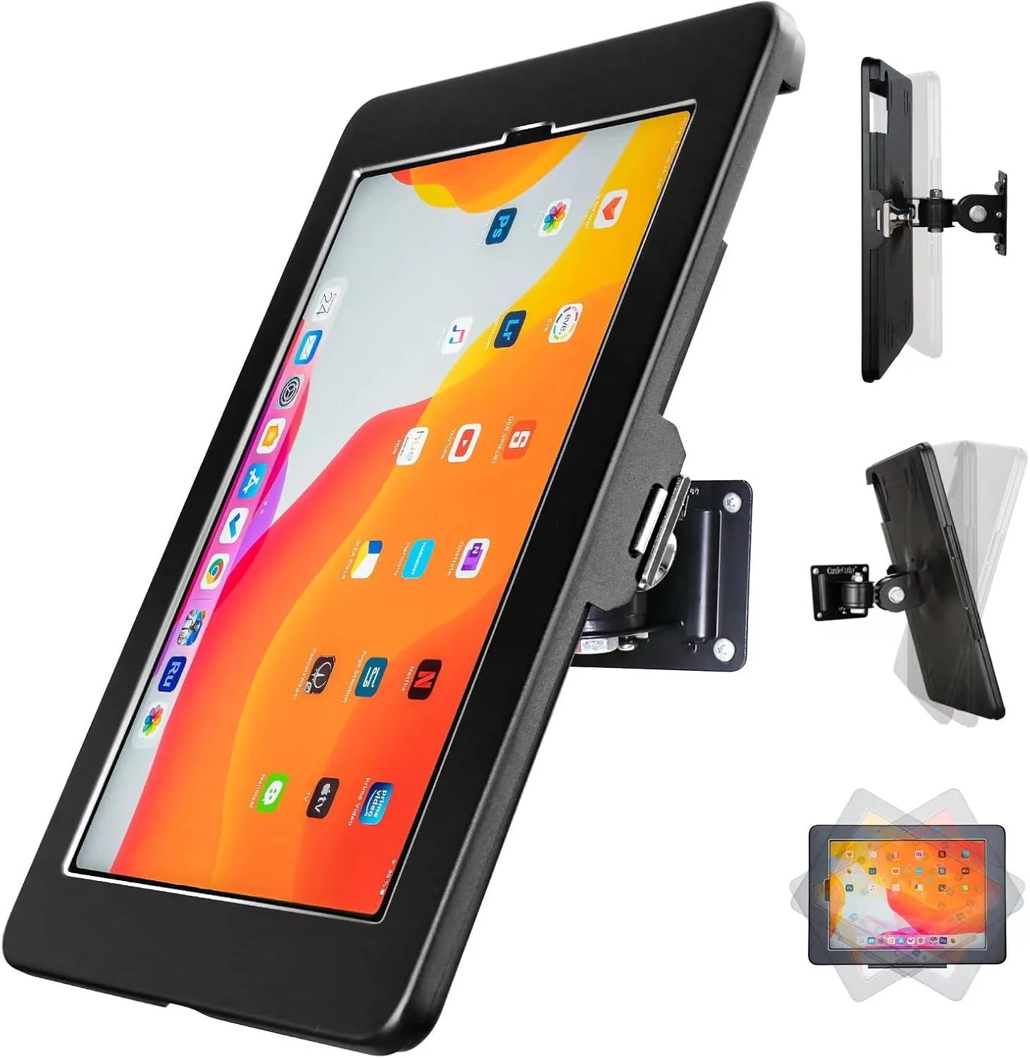 پایه دیواری ضد سرقت کیوسک امنیتی برای آیپد پرو 11 اینچ (مدل های 2020، 2021، 2022)، آیپد ایر 5 (2022) و آیپد ایر 4 (2020)، قابلیت چرخش