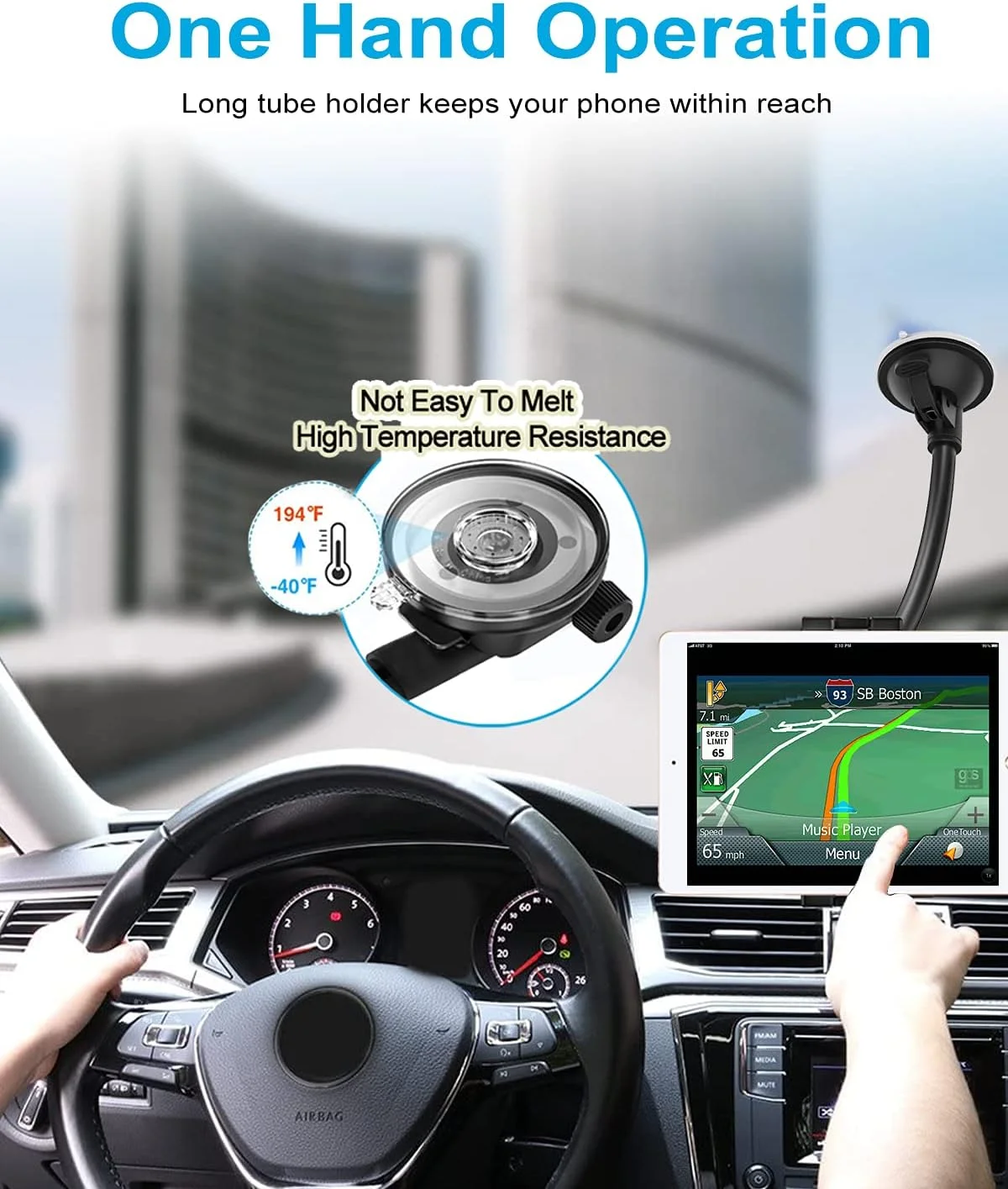 پایه تبلت خودرو Woleyi، نگهدارنده تبلت داشبورد/شیشه خودرو با بازوی بلند و مکنده، سازگار با آیپد پرو/ایر/مینی، گلکسی تب/زد فولد، آیفون و تلفن های همراه و تبلت های 4-13 اینچی