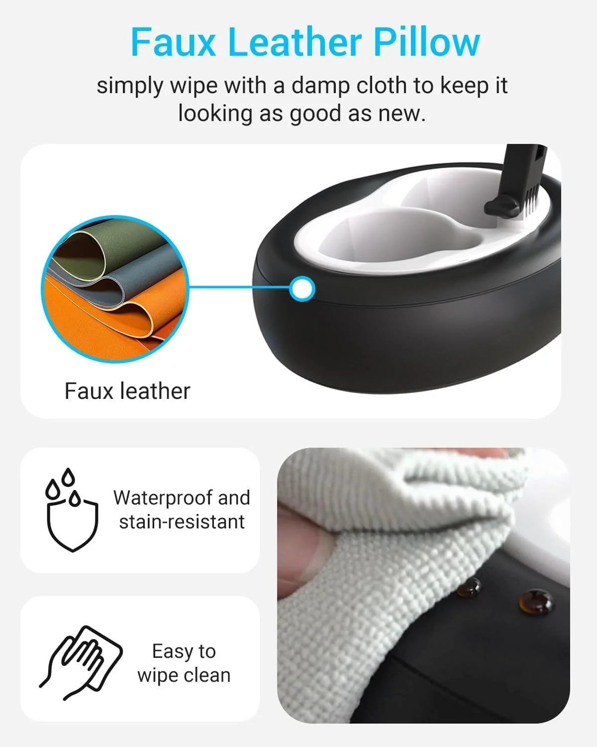 پایه نگهدارنده تبلت چرمی بالش دار، پایه تبلت مقاوم در برابر لک با 2 کاسه تنقلات، پایه بالش قابل تنظیم برای لپ/تخت/مبل/میز، مناسب برای کیندل، آیپد پرو ایر مینی، تلفن، گلکسی زد فولد 4-13 اینچی