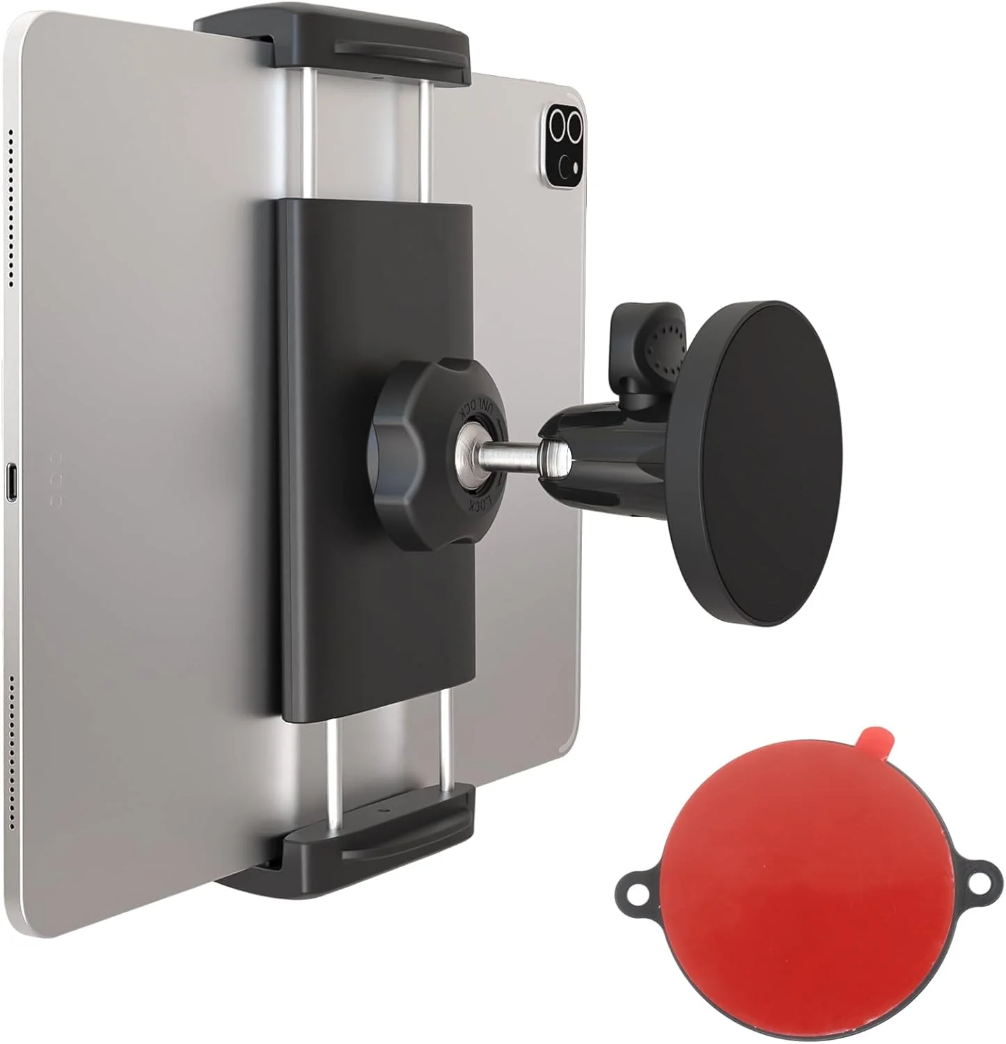 نگهدارنده تبلت مغناطیسی، پایه یخچال برای آیپد، [پایه مغناطیسی قوی] مناسب برای انبار/قفسه فلزی/آشپزخانه/تخته وایت برد/باشگاه، سازگار با آیپد پرو ایر مینی 4-13 اینچی، تلفن، گلکسی زد فولد