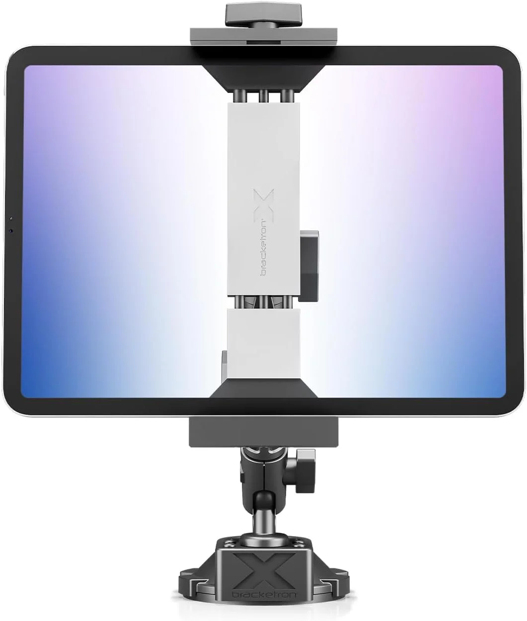 پایه نگهدارنده تبلت براکت ترون HD مدل PRO، گیره فلزی داشبورد و شیشه، نگهدارنده تبلت جهانی برای خودرو و کامیون، سازگار با تبلت ها تا عرض 10 اینچ