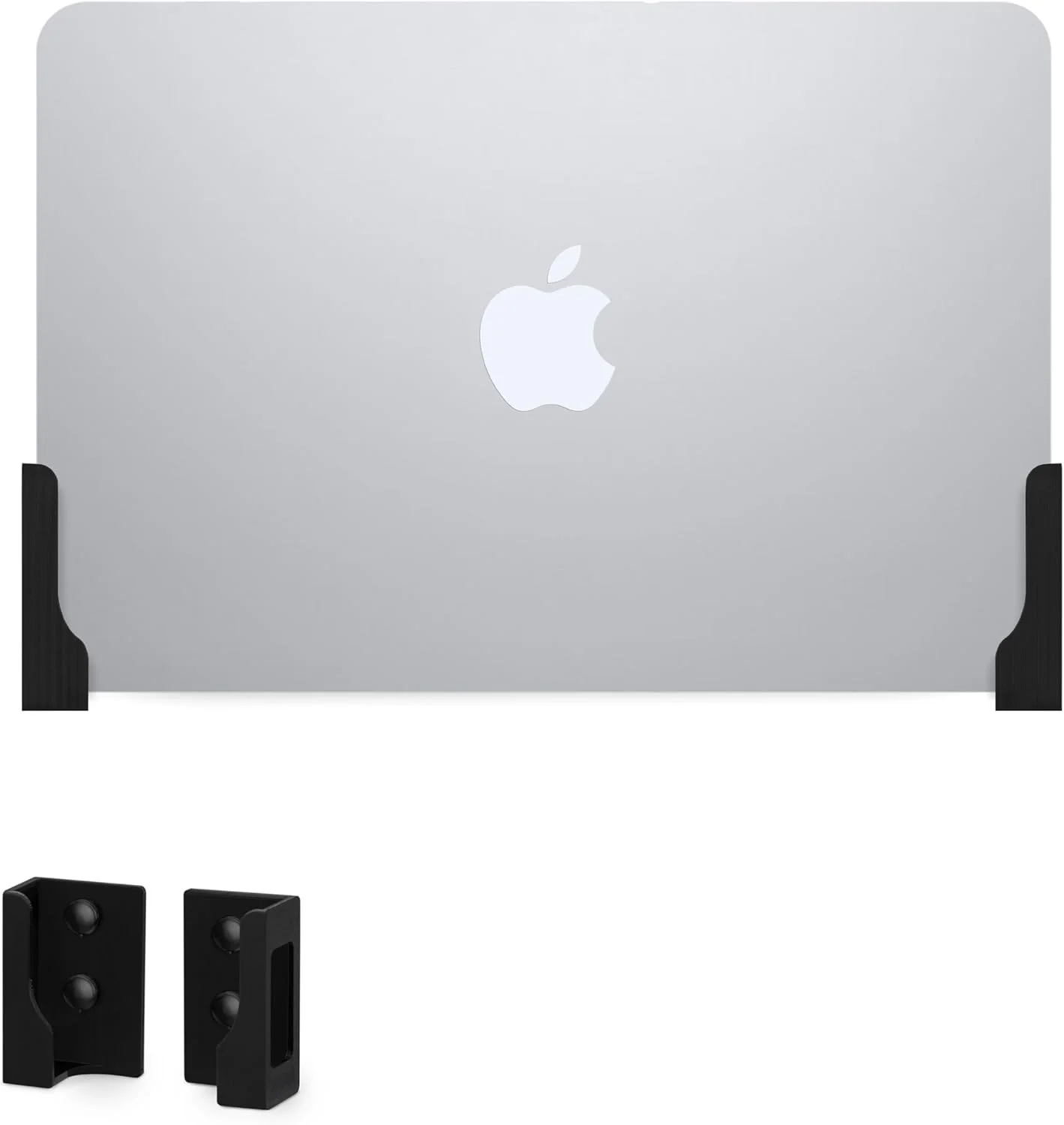 نگهدارنده دیواری چسبی لپ تاپ و تبلت BRAINWAVZ برای مک بوک، سرفیس، نوت بوک، آیپد، گلکسی تب، کتاب های الکترونیکی، کیندل و غیره، چسباندن یا پیچ کردن (مشکی)