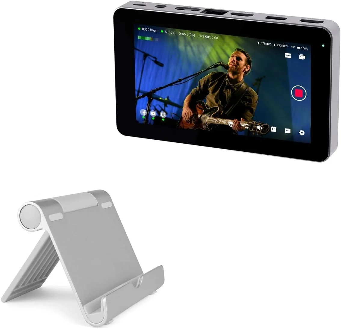 پایه و نگهدارنده باکس ویو سازگار با Yolo LIV YoloBox Mini - پایه آلومینیومی VersaView، قابل حمل، زاویه دید چندگانه و محکم