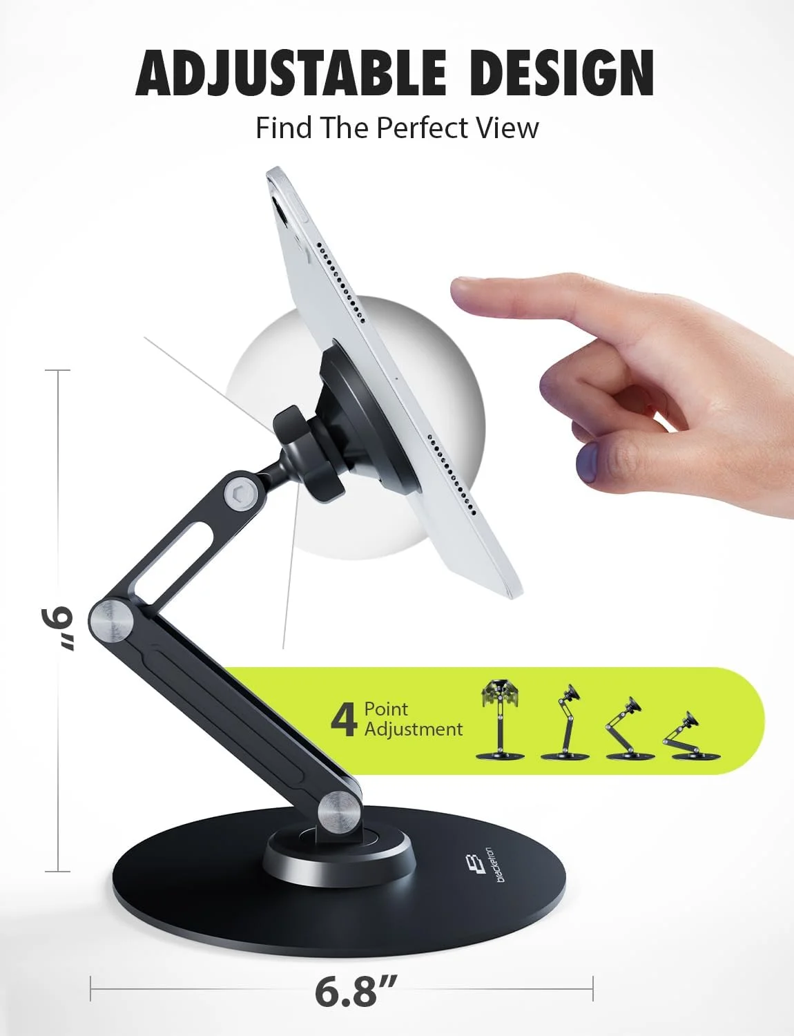 پایه نگهدارنده مغناطیسی آیپد Bracketron - پایه تبلت MagAlign PRO با سازگاری MagSafe، پایه چرخان 360 درجه و بازوی محوری قابل تنظیم، آهنرباهای فوق العاده قوی + طراحی مکش پایه نگهدارنده مغناطیسی آیپد Bracketron - پایه تبلت MagAlign PRO با سازگاری MagSafe، پایه چرخان 360 درجه و بازوی محوری قابل تنظیم، آهنرباهای فوق العاده قوی + طراحی مکش