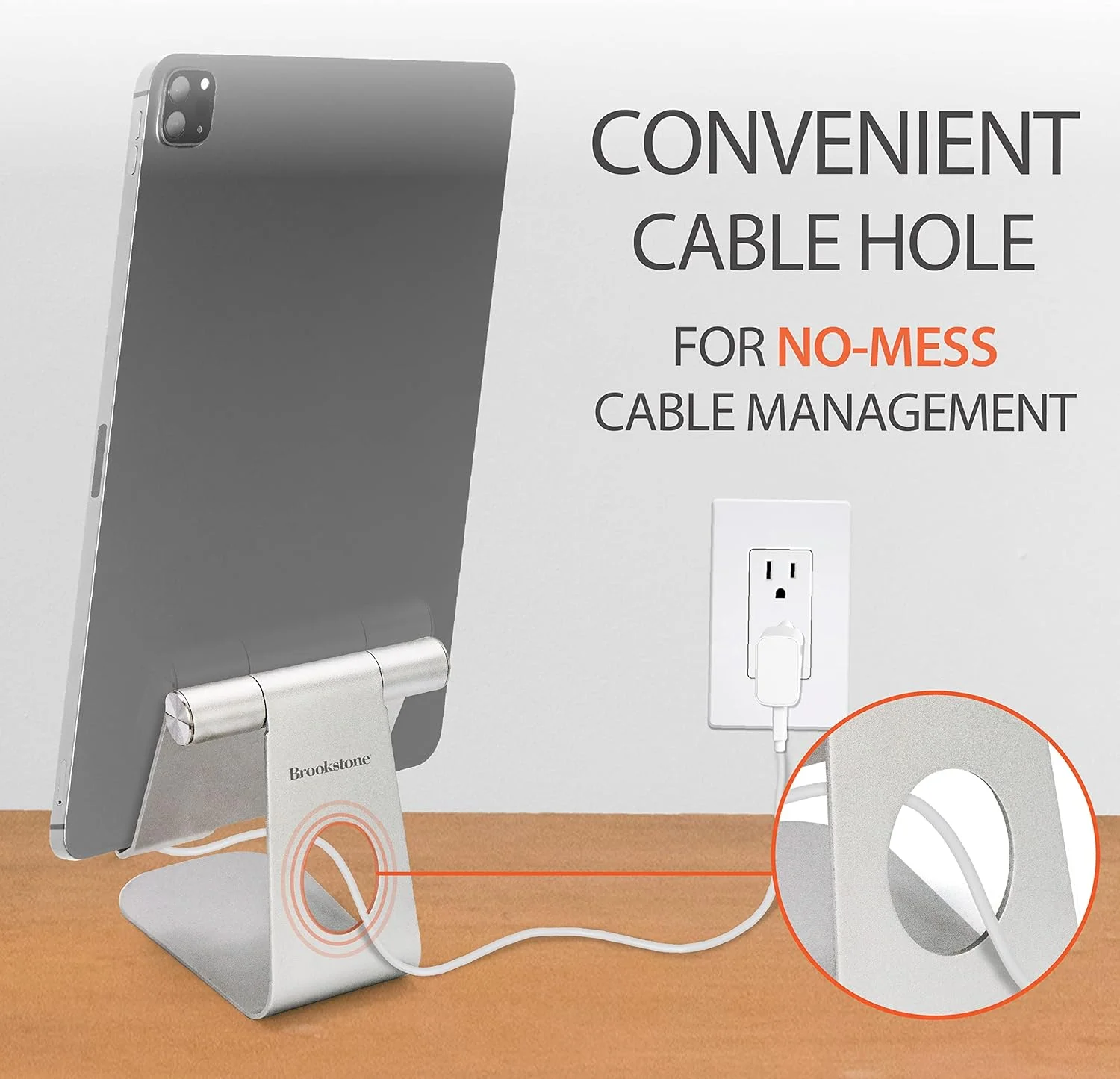پایه نگهدارنده تبلت/آیپد/گوشی Brookstone با زاویه قابل تنظیم، هولدر بزرگ تلفن همراه، گیرههای سیلیکونی دستگاه شما را ایمن نگه میدارند، دسترسی آسان به سوراخ شارژ، پایه رومیزی مینیمالیستی پایه نگهدارنده تبلت/آیپد/گوشی Brookstone با زاویه قابل تنظیم، هولدر بزرگ تلفن همراه، گیرههای سیلیکونی دستگاه شما را ایمن نگه میدارند، دسترسی آسان به سوراخ شارژ، پایه رومیزی مینیمالیستی