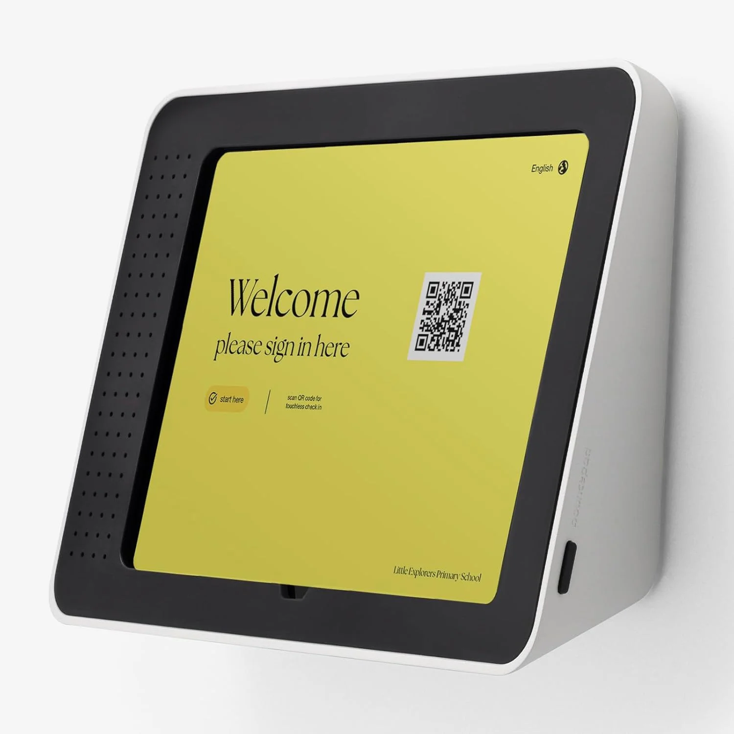 پایه آیپد Bouncepad Link برای کسب و کار | کیوسک برای مدیریت اتاق جلسات | پایه رومیزی تبلت | آیپد نسل دهم 10.9 اینچ | سفید