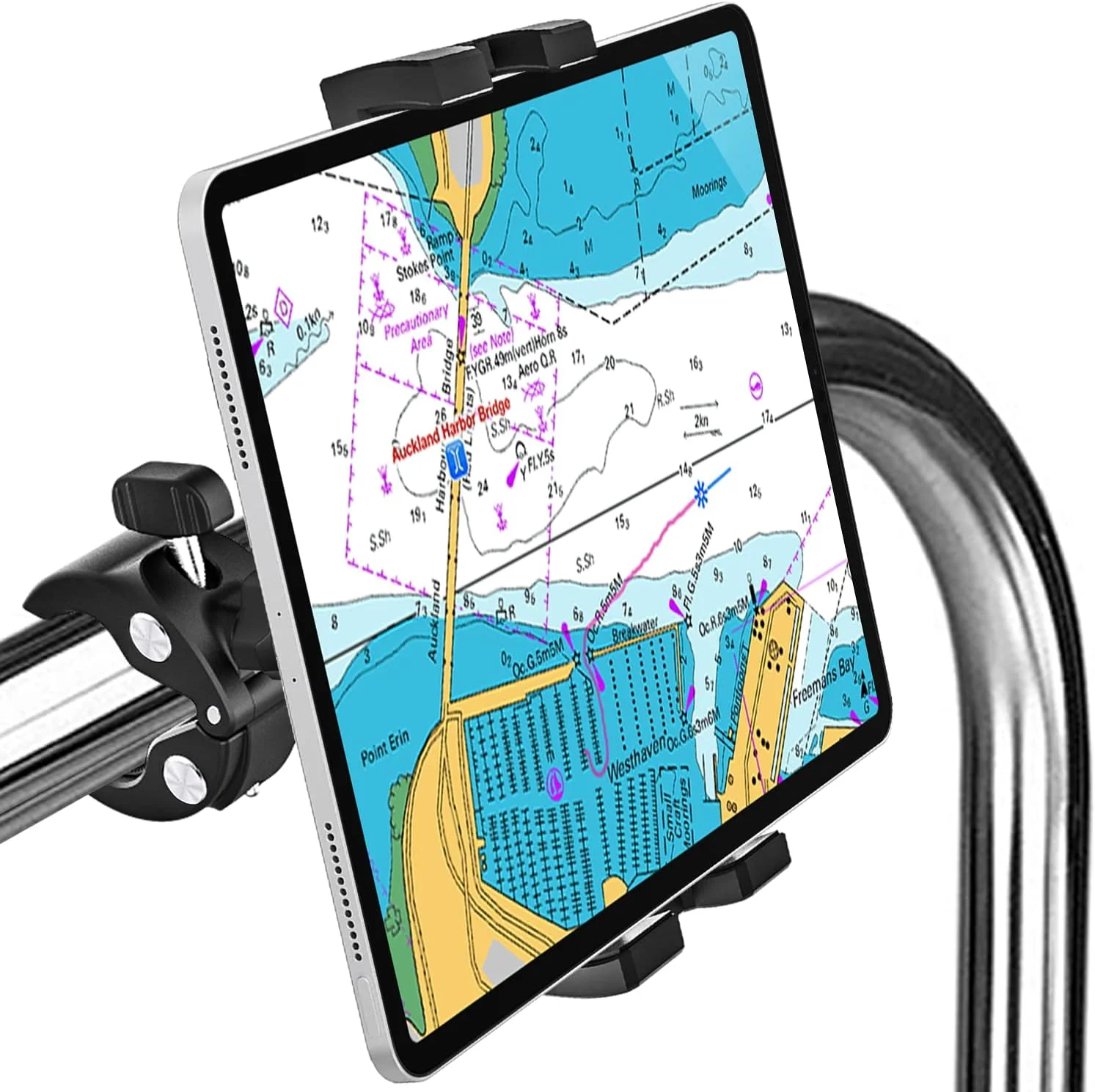 نگهدارنده تبلت فرمان قایق، نگهدارنده گوشی و تبلت میله ای دریایی، گیره میله ای دسته قایق با چرخش 360 درجه برای آیپد پرو 12.9 ایر مینی، تبلت های گلکسی، آیفون و تلفن های همراه و تبلت های 4-13 اینچی نگهدارنده تبلت فرمان قایق، نگهدارنده گوشی و تبلت میله ای دریایی، گیره میله ای دسته قایق با چرخش 360 درجه برای آیپد پرو 12.9 ایر مینی، تبلت های گلکسی، آیفون و تلفن های همراه و تبلت های 4-13 اینچی