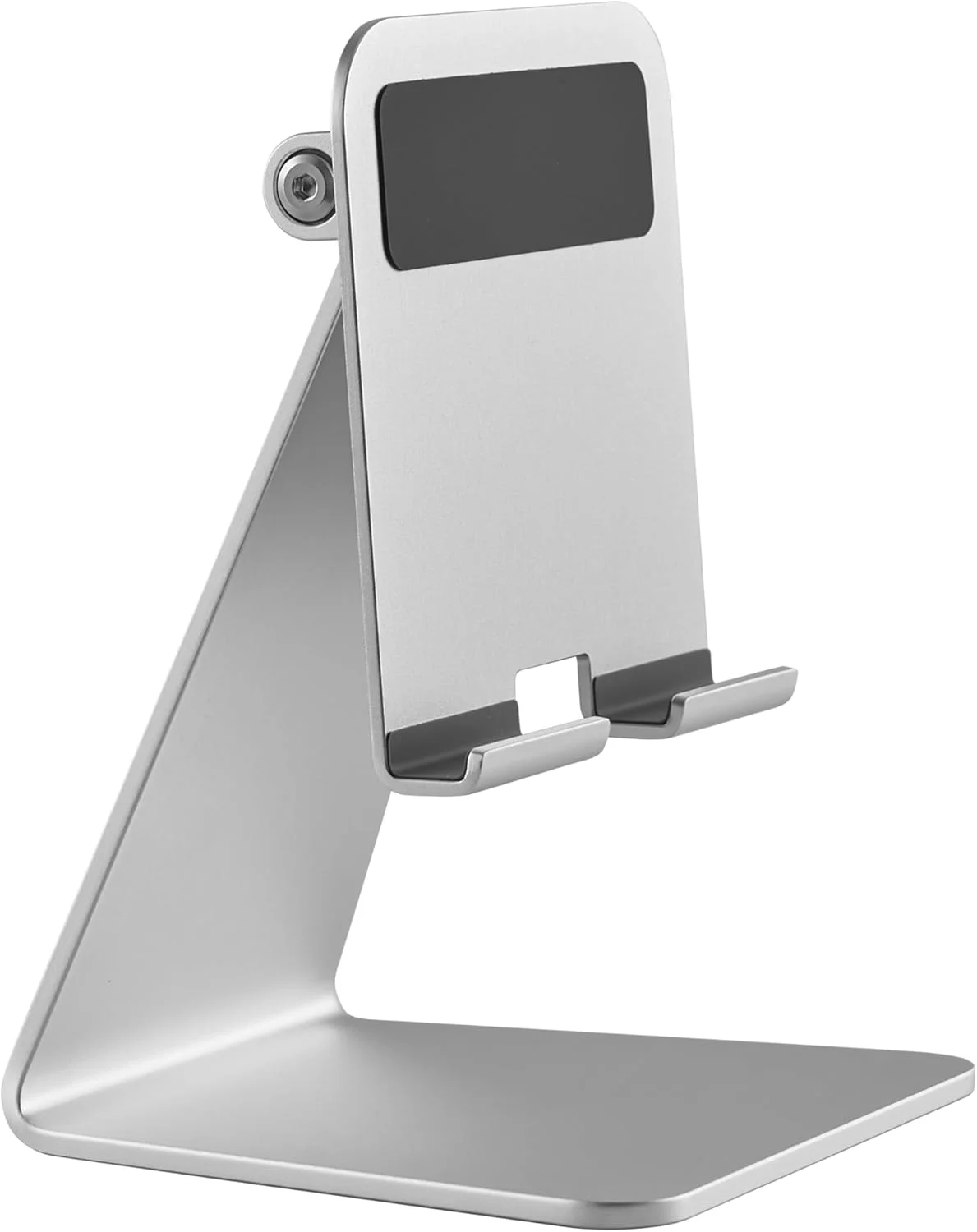 پایه تبلت رومیزی سنگین، پایه مانیتور قابل حمل، پایه آیپد، مناسب برای دستگاه های بزرگ و سنگین (7 تا 18 اینچ)، با ثبات لمسی عالی. (نقره ای)