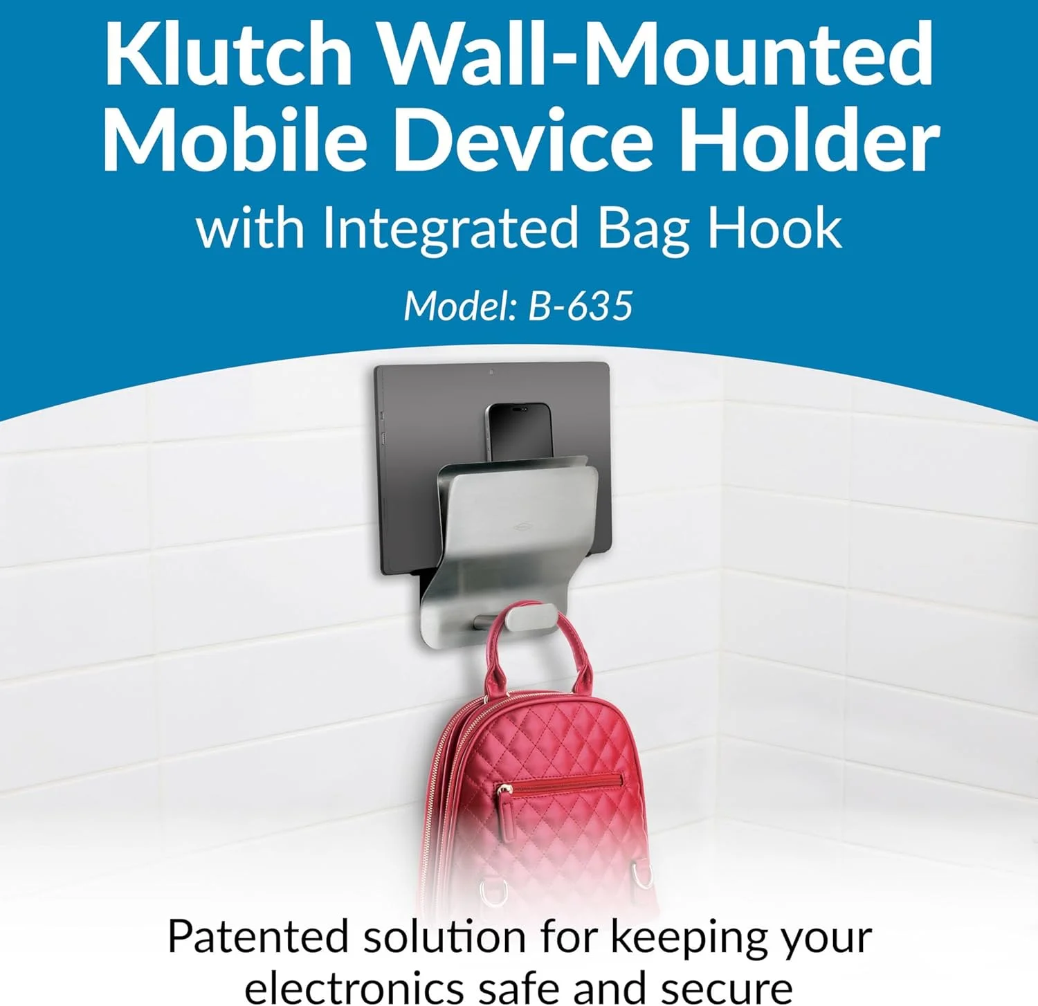 نگهدارنده دستگاه موبایل Bobrick Klutch – نصب دیواری، فولاد ضد زنگ مقاوم در برابر سرقت، روکش ساتن یا مشکی مات، سازگار با ADA، نوارهای لاستیکی ایمن، مناسب برای لپتاپ و تبلت، نصب آسان و بادوام نگهدارنده دستگاه موبایل Bobrick Klutch – نصب دیواری، فولاد ضد زنگ مقاوم در برابر سرقت، روکش ساتن یا مشکی مات، سازگار با ADA، نوارهای لاستیکی ایمن، مناسب برای لپتاپ و تبلت، نصب آسان و بادوام