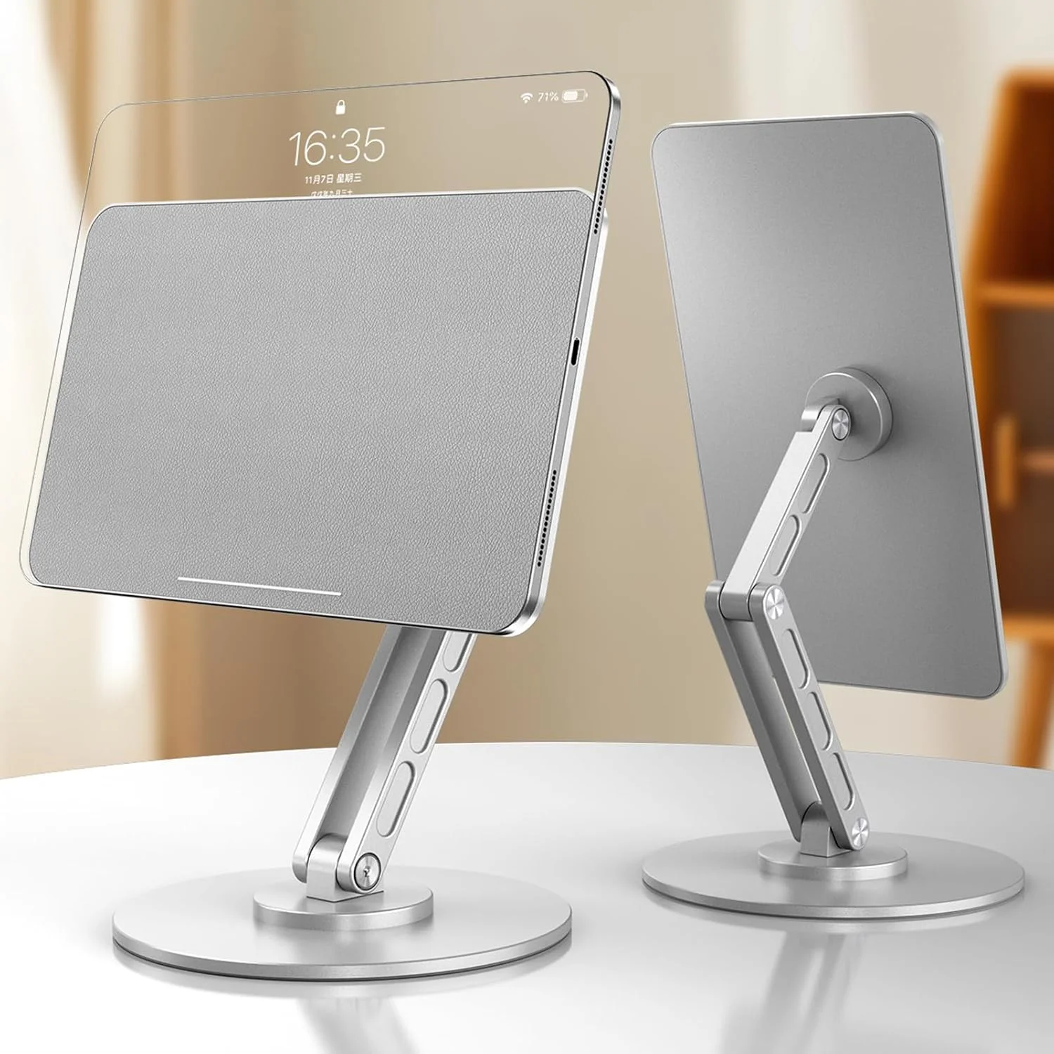 پایه تبلت مغناطیسی مناسب برای آیپد پرو ۱۳ اینچ M4 (۲۰۲۴)، پایه آیپد تاشو قابل تنظیم با چرخش ۳۶۰ درجه، خاکستری پایه تبلت مغناطیسی مناسب برای آیپد پرو ۱۳ اینچ M4 (۲۰۲۴)، پایه آیپد تاشو قابل تنظیم با چرخش ۳۶۰ درجه، خاکستری