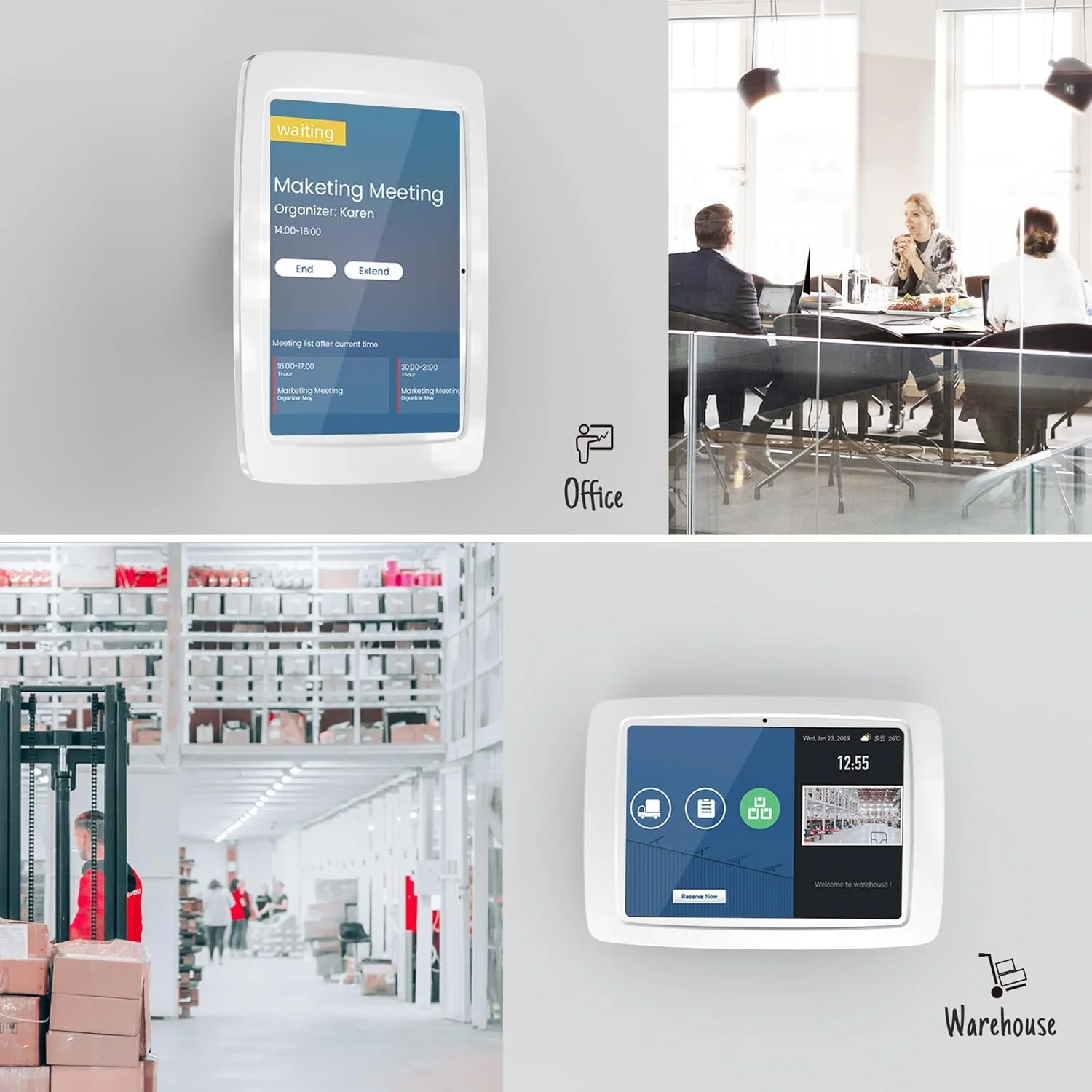 پایه دیواری تبلت قفل‌دار و قابل تنظیم زاویه با امنیت ضد سرقت - سازگار با آیپد 10.9 اینچی نسل 10، پرو 11 اینچی نسل 1، 2، 3، 4، ایر 4، 5، ایر 11 اینچی، آیپد 11 اینچی (A16) - BSW102WA