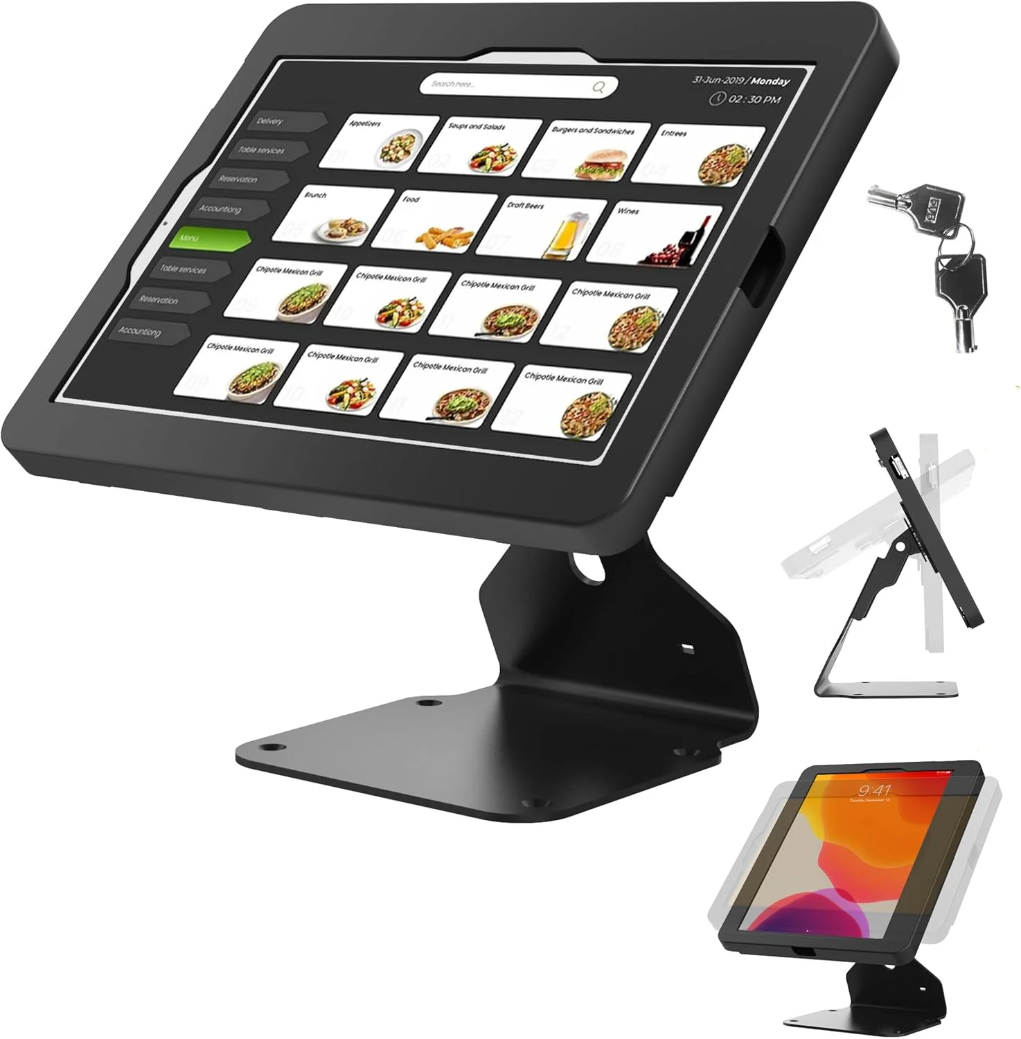 پایه رومیزی تبلت، فلز سنگین، قفل چرخشی - سازگار با آیپد 10.9 اینچی نسل 10، پرو 11 اینچی نسل 1، 2، 3، 4، ایر 4، 5، ایر 11 اینچی، آیپد 11 اینچی (A16) - BSC401BA پایه رومیزی تبلت، فلز سنگین، قفل چرخشی - سازگار با آیپد 10.9 اینچی نسل 10، پرو 11 اینچی نسل 1، 2، 3، 4، ایر 4، 5، ایر 11 اینچی، آیپد 11 اینچی (A16) - BSC401BA