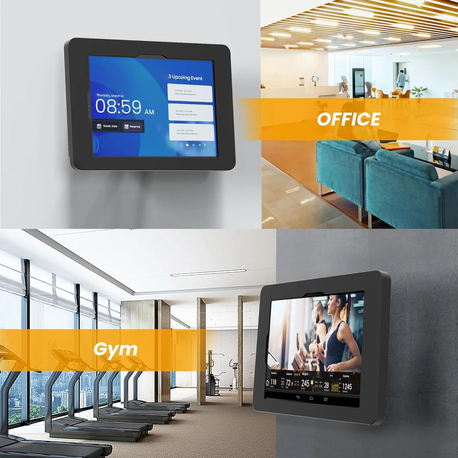 پایه دیواری تبلت سازگار با آیپد 10.9 اینچی نسل 10، پرو 11 اینچی نسل 1، 2، 3، 4، ایر 4، 5، ایر 11 اینچی، آیپد 11 اینچی (A16) - BSW101BA