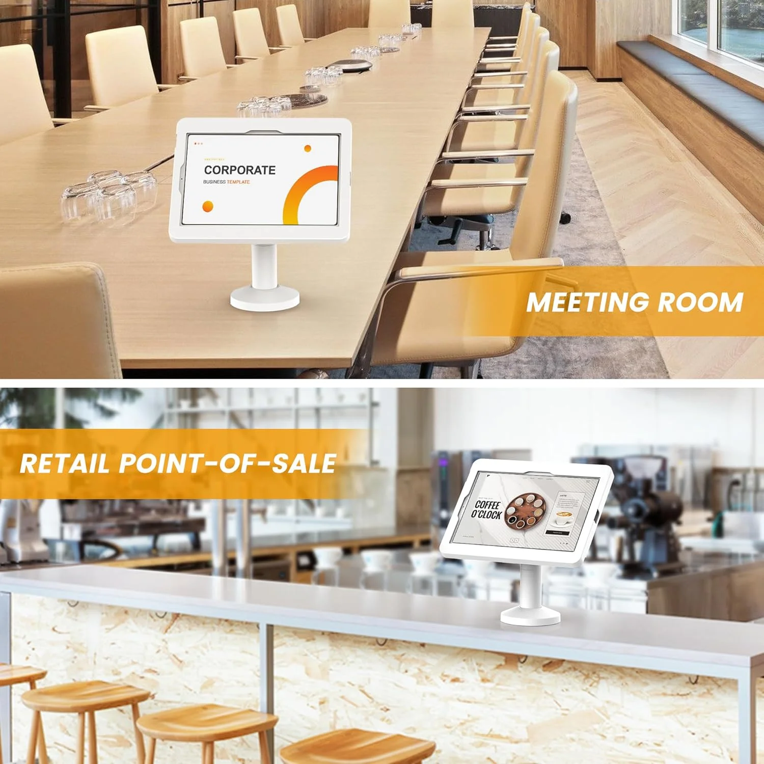 پایه تبلت کیوسکی امنیتی با قفل - سازگار با آیپد 10.9 اینچی نسل 10، پرو 11 اینچی نسل 1 2 3 4، ایر 4 5، ایر 11 اینچی، آیپد 11 اینچی (A16)