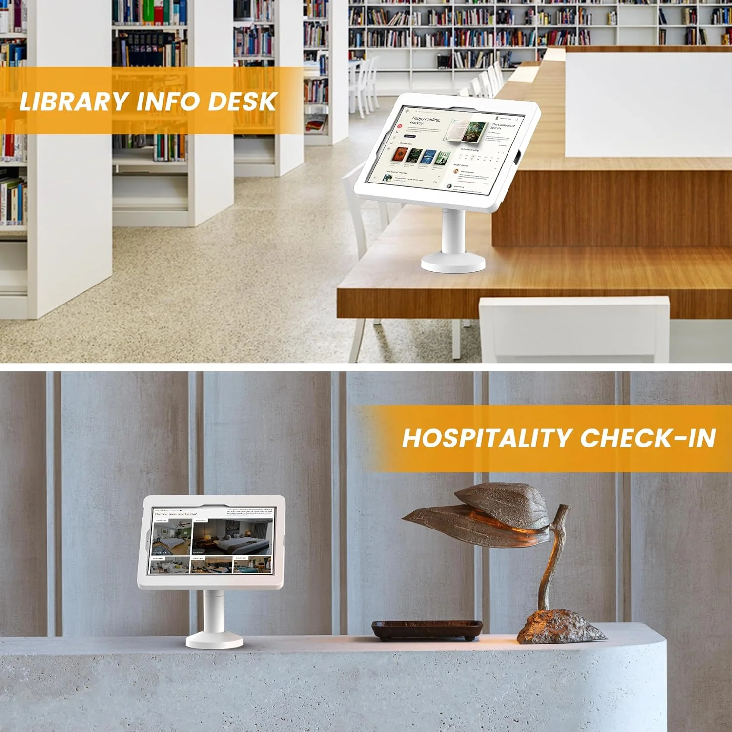 پایه تبلت کیوسکی امنیتی با قفل - سازگار با آیپد 10.9 اینچی نسل 10، پرو 11 اینچی نسل 1 2 3 4، ایر 4 5، ایر 11 اینچی، آیپد 11 اینچی (A16)