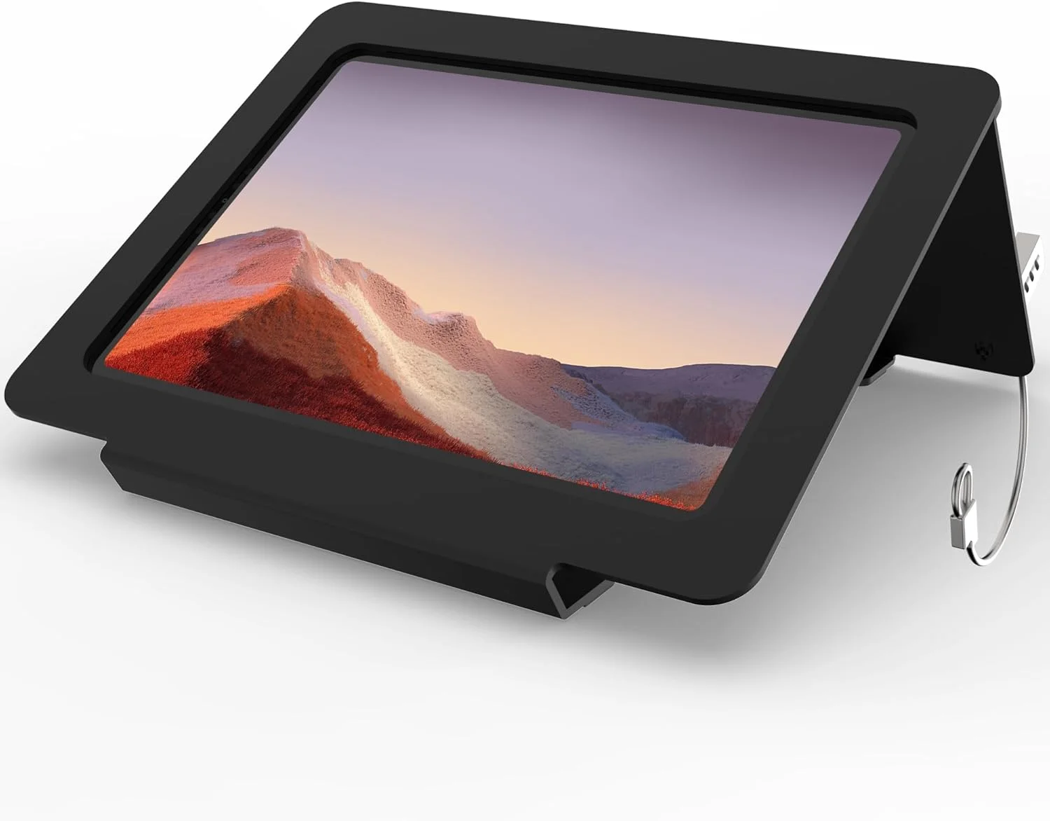 پایه رومیزی تبلت، تمام فلزی ارگونومیک 30 درجه با قفل کابل امنیتی برای دفتر، پیشخوان POS، پذیرش - سازگار با آیپد نسل دهم (10.9 اینچ)، پرو 11 اینچ، ایر 4/5 (10.9 اینچ)، ایر 11 اینچ، آیپد 11 اینچ (A16)