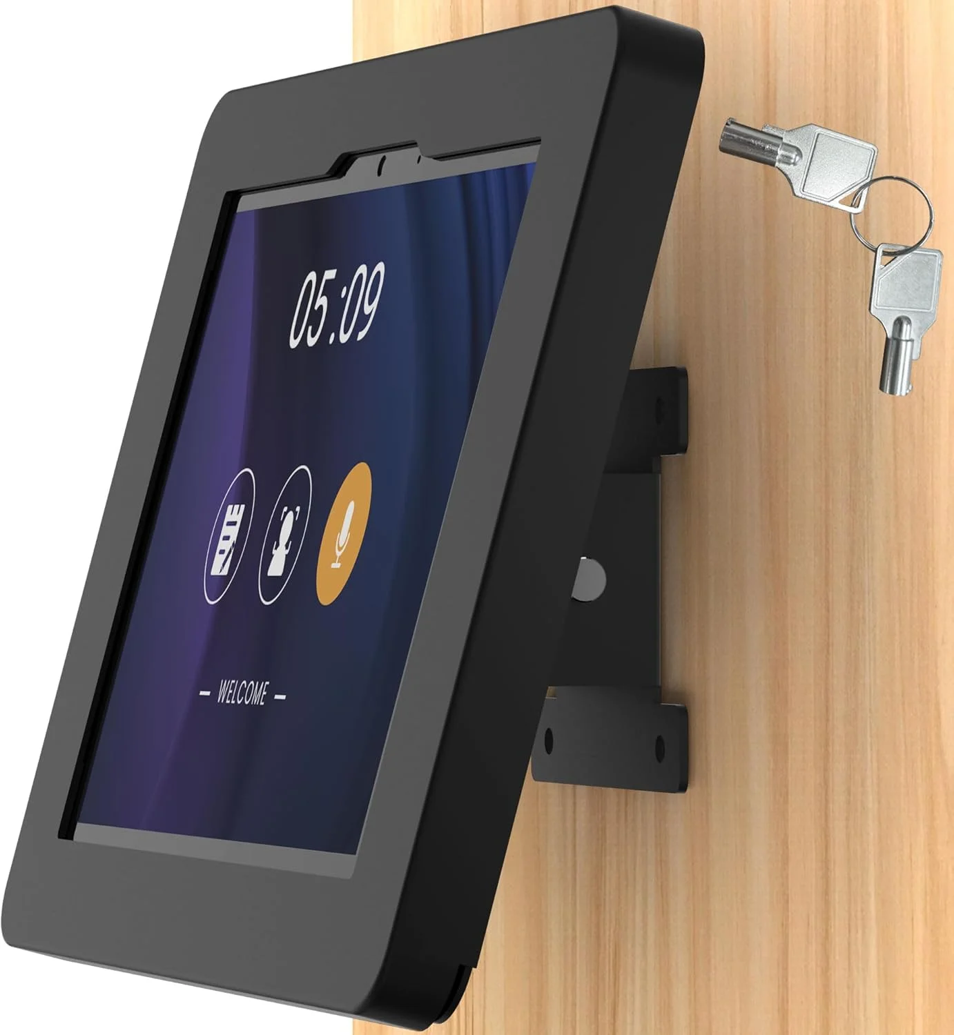 پایه دیواری تبلت سازگار با مایکروسافت سرفیس گو 1 2 3 4 ضد سرقت با قفل، قابل تنظیم و شیب دار - BSW101BR