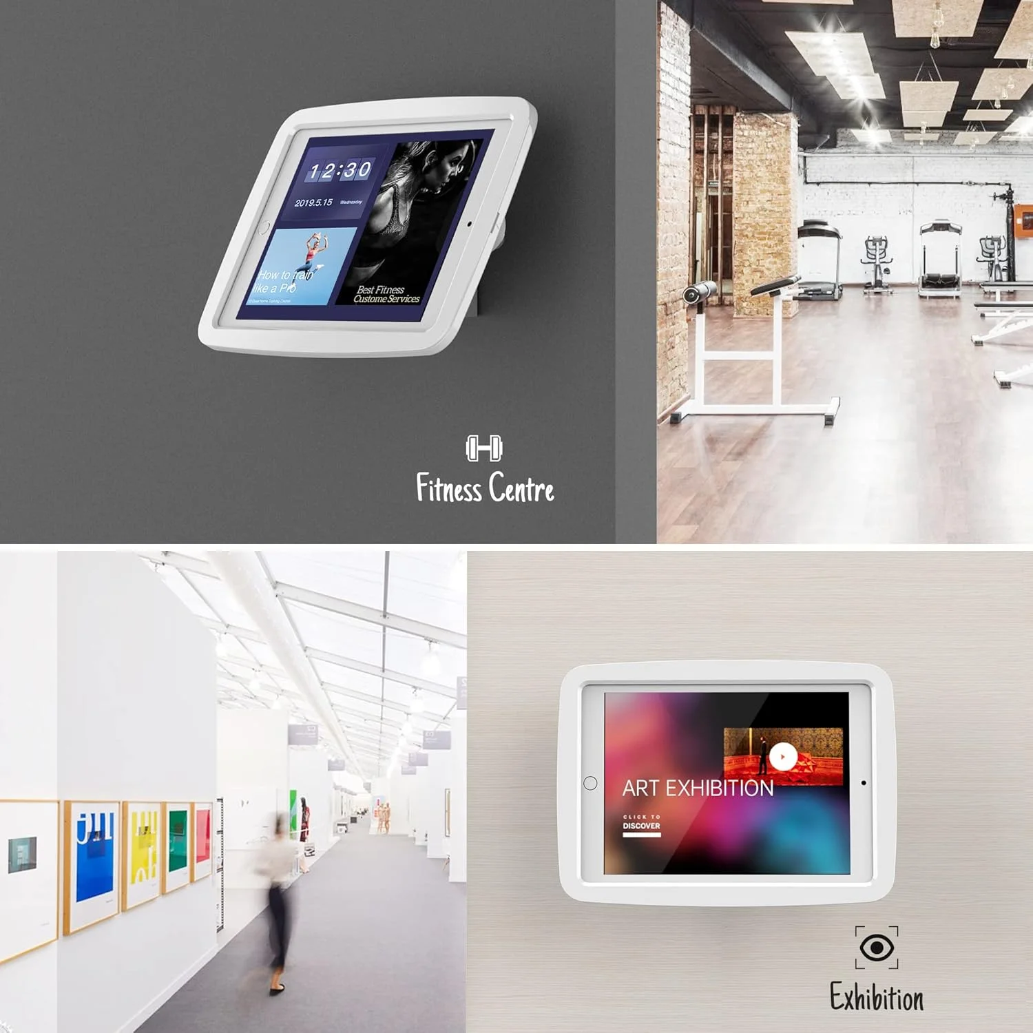 پایه دیواری تبلت سازگار با آیپد 10.2 اینچی نسل 7، 8 و 9، قفلدار، قابل تنظیم زاویه، ضد سرقت و ایمن پایه دیواری تبلت سازگار با آیپد 10.2 اینچی نسل 7، 8 و 9، قفلدار، قابل تنظیم زاویه، ضد سرقت و ایمن