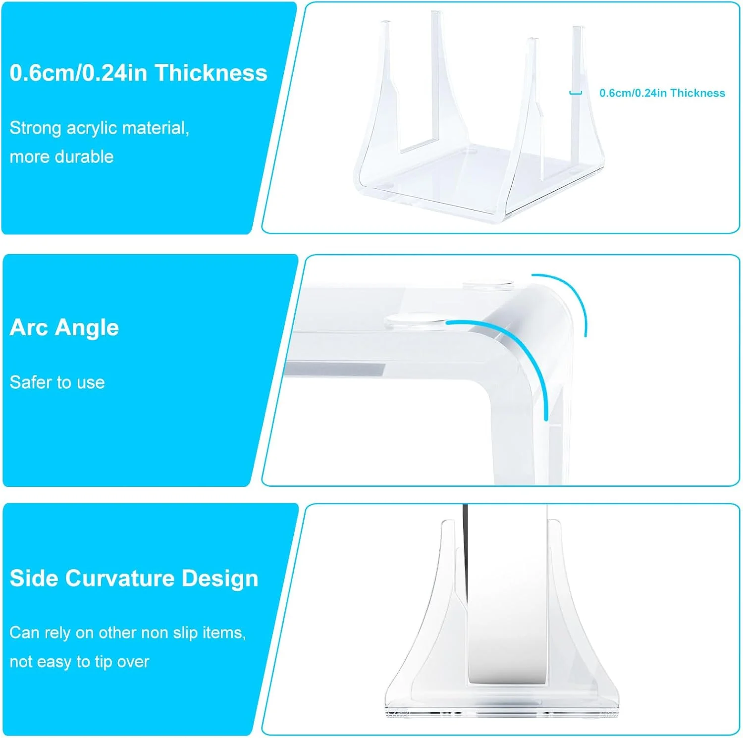 پایه رومیزی اکریلیک سازگار با اپل مک مینی M1، M2، M2 Pro، نگهدارنده عمودی سازگار با مک مینی 2010-2023، پایه ضد لغزش سازگار با مک مینی PC شفاف پایه رومیزی اکریلیک سازگار با اپل مک مینی M1، M2، M2 Pro، نگهدارنده عمودی سازگار با مک مینی 2010-2023، پایه ضد لغزش سازگار با مک مینی PC شفاف