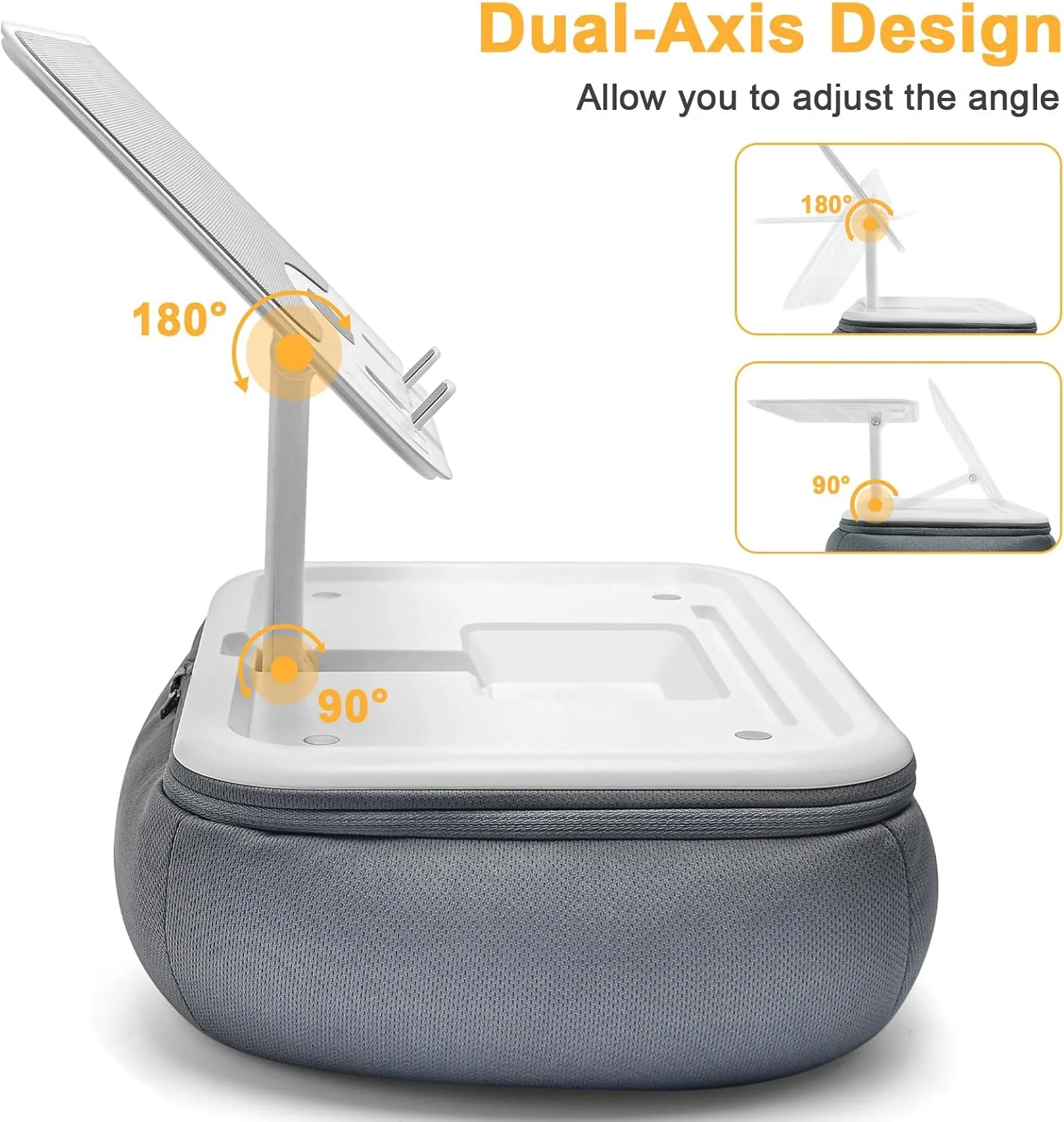 پایه نگهدارنده تبلت و کتاب با بالشتک نرم، قابل تنظیم برای تخت، سازگار با انواع تبلت، گوشی و کتاب - خاکستری پایه نگهدارنده تبلت و کتاب با بالشتک نرم، قابل تنظیم برای تخت، سازگار با انواع تبلت، گوشی و کتاب - خاکستری