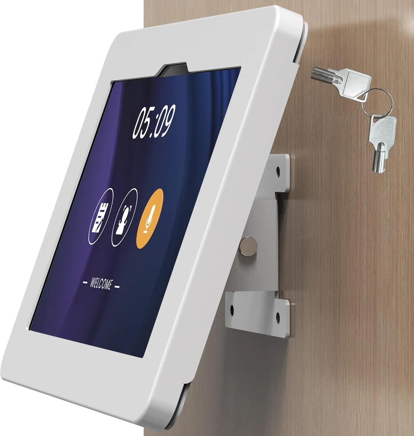 پایه دیواری تبلت سازگار با تبلت 11 اینچی سامسونگ گلکسی تب A9+ قفل ضد سرقت قابل تنظیم مدل BSW101WJ