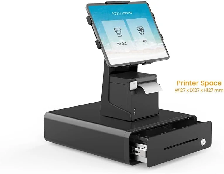 پایه تبلت POS فلزی با فضای پرینتر، سازگار با آیپد 9.7-12.9 اینچ، قفل کلیدی، سازگاری جهانی، ضد سرقت BSP101B پایه تبلت POS فلزی با فضای پرینتر، سازگار با آیپد 9.7-12.9 اینچ، قفل کلیدی، سازگاری جهانی، ضد سرقت BSP101B