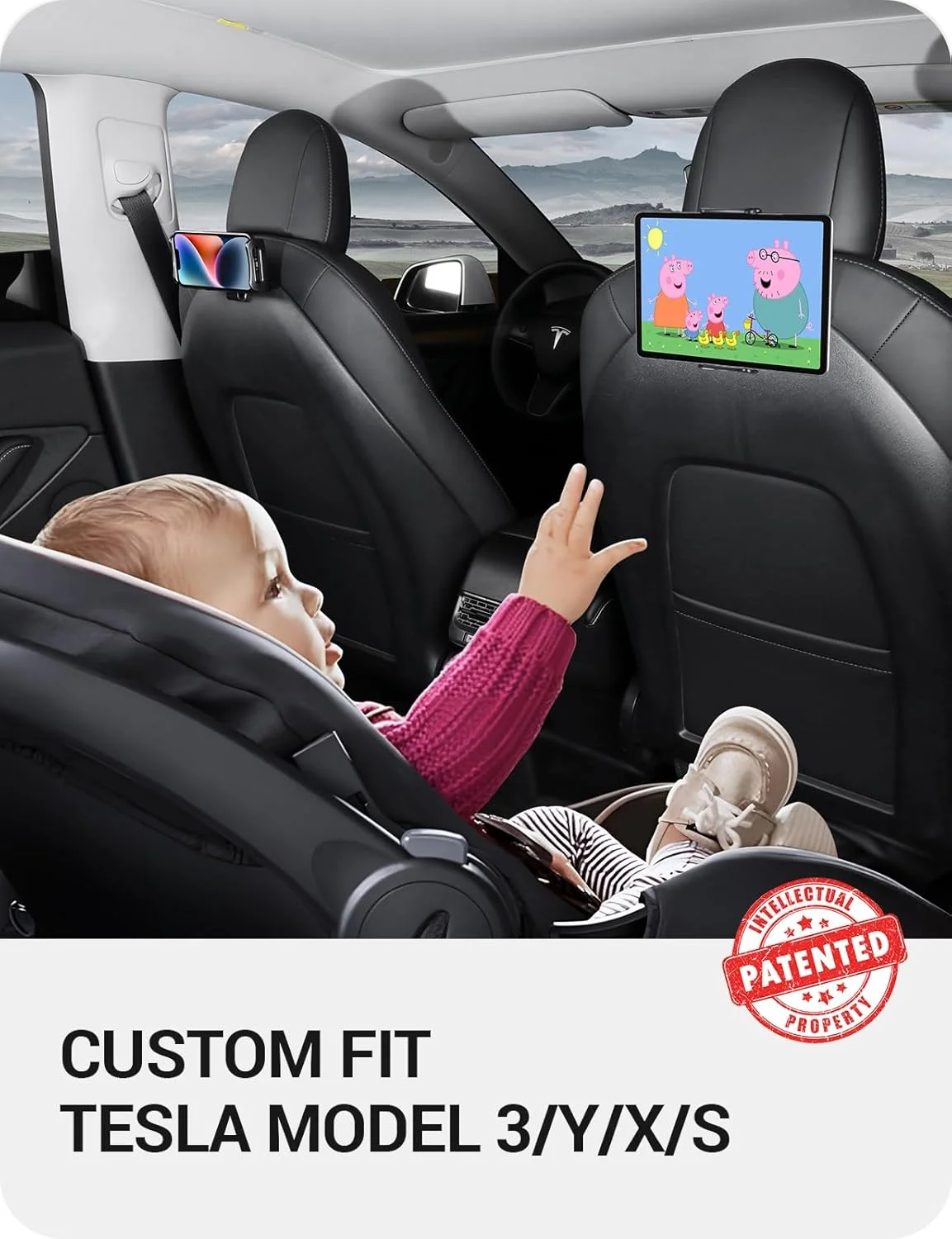 پایه تبلت پشت سری خودرو BASENOR مدل Y، مدل 3، مدل S، مدل X LR/Plaid ارتقا یافته 2025، چرخش 360 درجه قابل تنظیم، لوازم جانبی نگهدارنده تبلت خودرو تسلا پایه تبلت پشت سری خودرو BASENOR مدل Y، مدل 3، مدل S، مدل X LR/Plaid ارتقا یافته 2025، چرخش 360 درجه قابل تنظیم، لوازم جانبی نگهدارنده تبلت خودرو تسلا