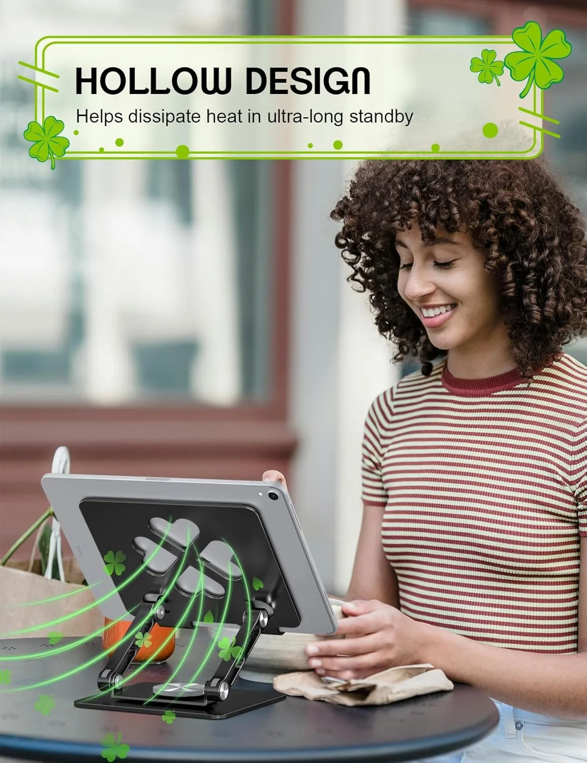 پایه تبلت برای آیپد، نگهدارنده رومیزی آلومینیومی با قابلیت چرخش 360 درجه - پایه رومیزی قابل تنظیم و تاشو سازگار با آیپد پرو 12.9/11، ایر 10.9، سامسونگ تب S9، قابل حمل برای دفتر کار خانگی، مشکی پایه تبلت برای آیپد، نگهدارنده رومیزی آلومینیومی با قابلیت چرخش 360 درجه - پایه رومیزی قابل تنظیم و تاشو سازگار با آیپد پرو 12.9/11، ایر 10.9، سامسونگ تب S9، قابل حمل برای دفتر کار خانگی، مشکی