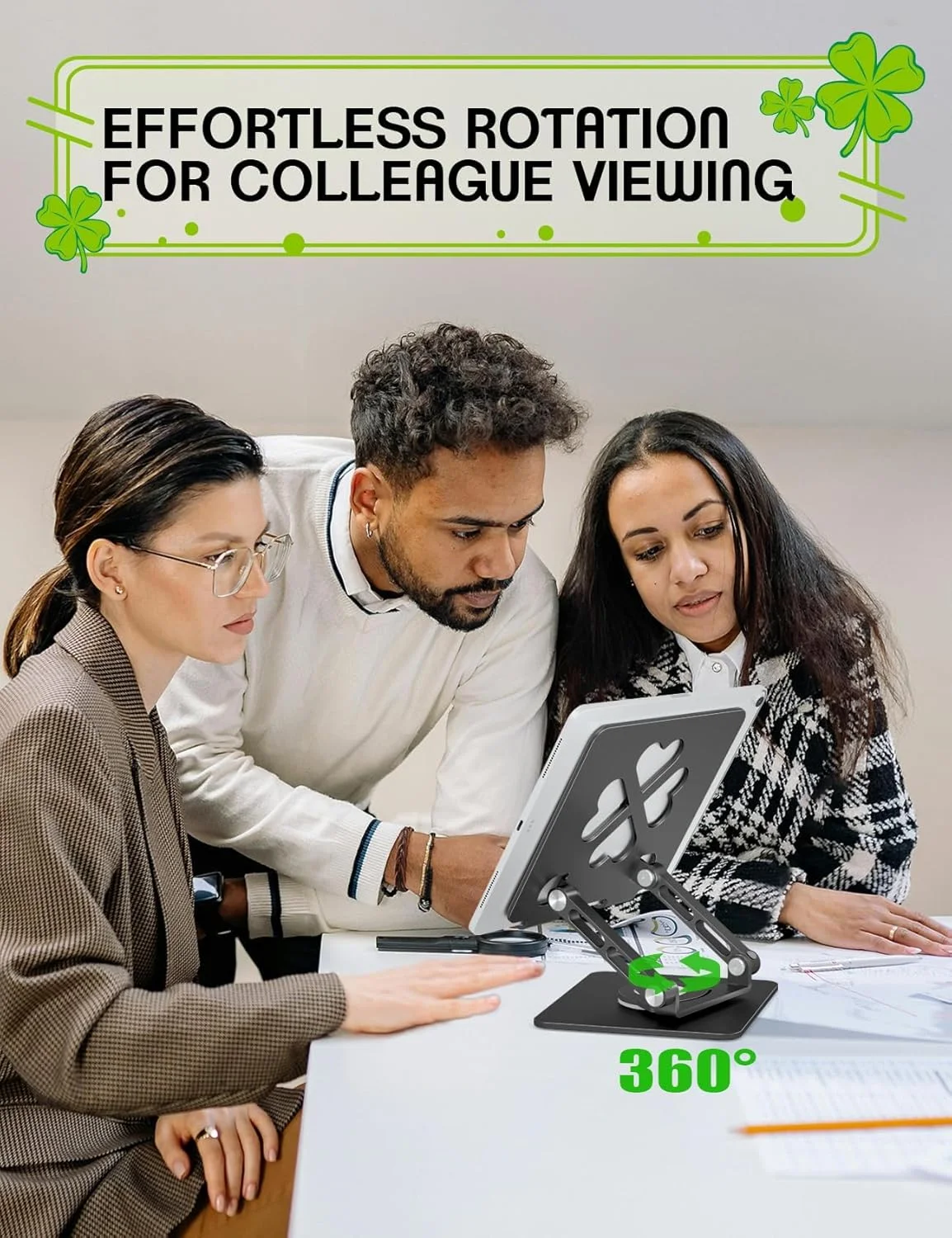 پایه تبلت برای آیپد، نگهدارنده رومیزی آلومینیومی با قابلیت چرخش 360 درجه - پایه رومیزی قابل تنظیم و تاشو سازگار با آیپد پرو 12.9/11، ایر 10.9، سامسونگ تب S9، قابل حمل برای دفتر کار خانگی، مشکی پایه تبلت برای آیپد، نگهدارنده رومیزی آلومینیومی با قابلیت چرخش 360 درجه - پایه رومیزی قابل تنظیم و تاشو سازگار با آیپد پرو 12.9/11، ایر 10.9، سامسونگ تب S9، قابل حمل برای دفتر کار خانگی، مشکی