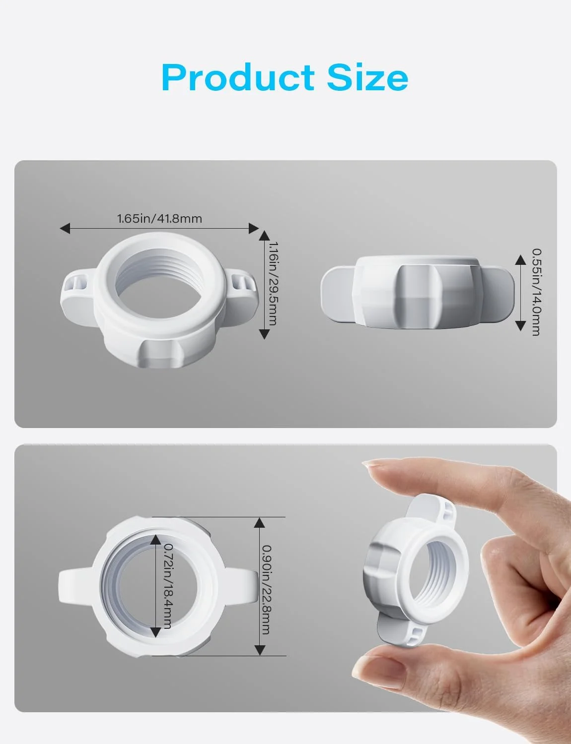مهره پلاستیکی 17 میلیمتری برای اتصال پایه نگهدارنده گوشی ماشین/پایه بالشت تبلت مهره پلاستیکی 17 میلیمتری برای اتصال پایه نگهدارنده گوشی ماشین/پایه بالشت تبلت