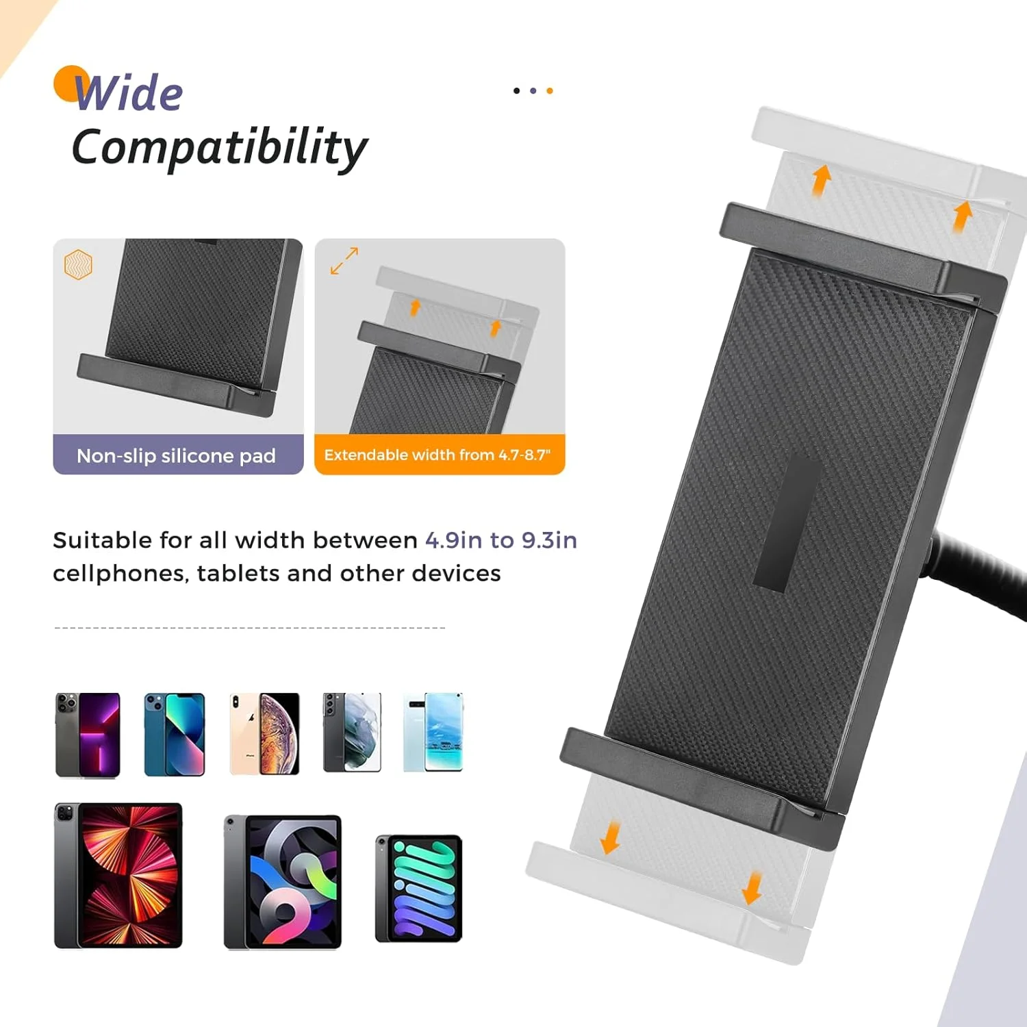 پایه نگهدارنده آیپد Aureday، پایه سه پایه آیپد با قابلیت تنظیم ارتفاع تا 170 سانتی متر، پایه تبلت با نگهدارنده قابل افزایش طول برای آیپد مینی، آیپد ایر، آیپد پرو، کیندل، سوییچ، تلفن های هوشمند و همه دستگاه های 4.7 تا 12.9 اینچی پایه نگهدارنده آیپد Aureday، پایه سه پایه آیپد با قابلیت تنظیم ارتفاع تا 170 سانتی متر، پایه تبلت با نگهدارنده قابل افزایش طول برای آیپد مینی، آیپد ایر، آیپد پرو، کیندل، سوییچ، تلفن های هوشمند و همه دستگاه های 4.7 تا 12.9 اینچی