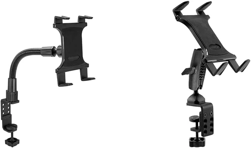 پایه گیره ای تبلت سنگین ARKON TAB086-12 با گردنی 12 اینچی و پایه گیره ای تبلت برای سه پایه ها، چرخ دستی ها، میزها و پیشخوان ها مناسب برای آیپد ایر 2، آیپد 4، 3، 2، آیپد پرو، مشکی مناسب فروشگاه