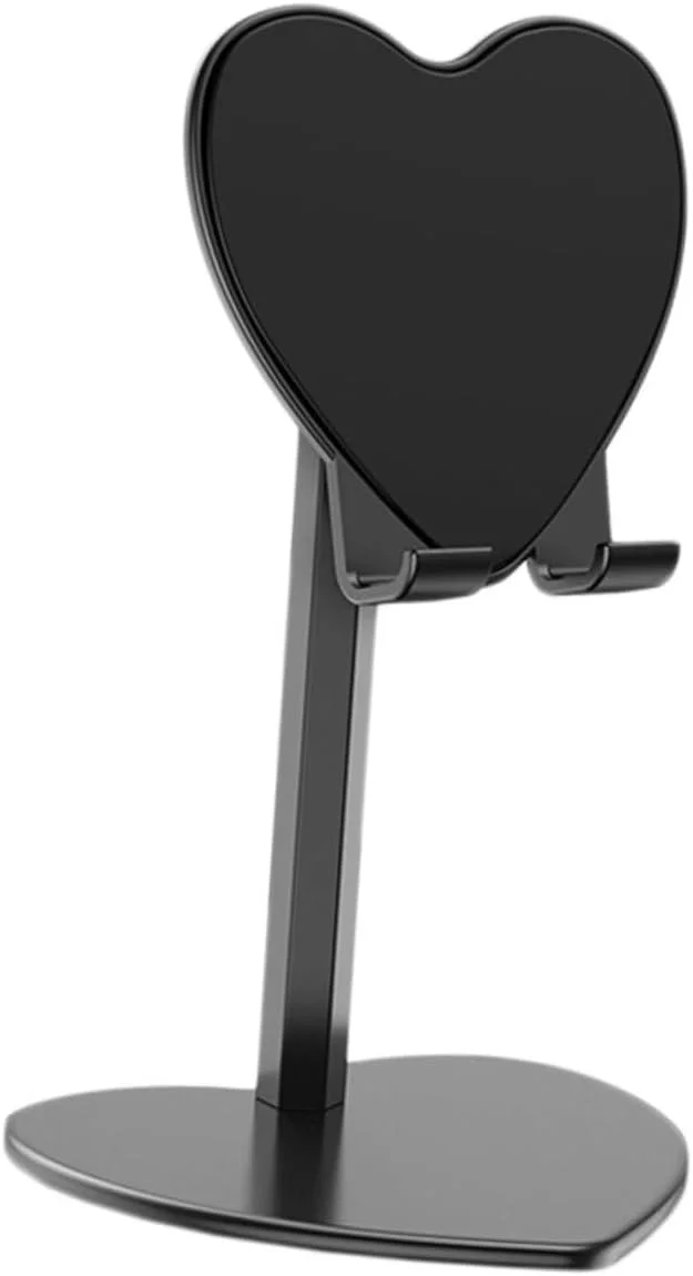 پایه نگهدارنده تبلت فلزی طرح قلب آرتی‌بتر، مناسب برای تلفن‌های همراه و تبلت‌ها، بادوام و ضد ضربه، مناسب برای استفاده در منزل و محل کار، رنگ مشکی