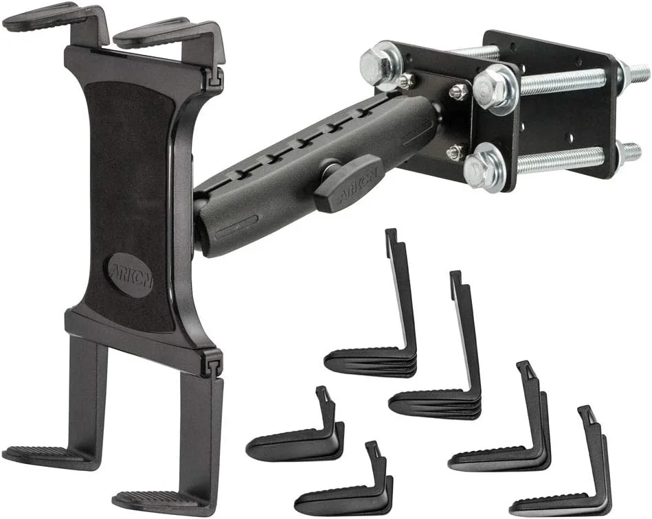 پایه تبلت Slim-Grip لیفتراک آرکان | پایه تبلت | صفحه نصب بادوام | میله فلزی 6 اینچی قابل تنظیم | نگهدارنده تبلت مناسب برای آیپد، سامسونگ، گوگل، هواوی، نوکیا و غیره | FLBK256TAB1