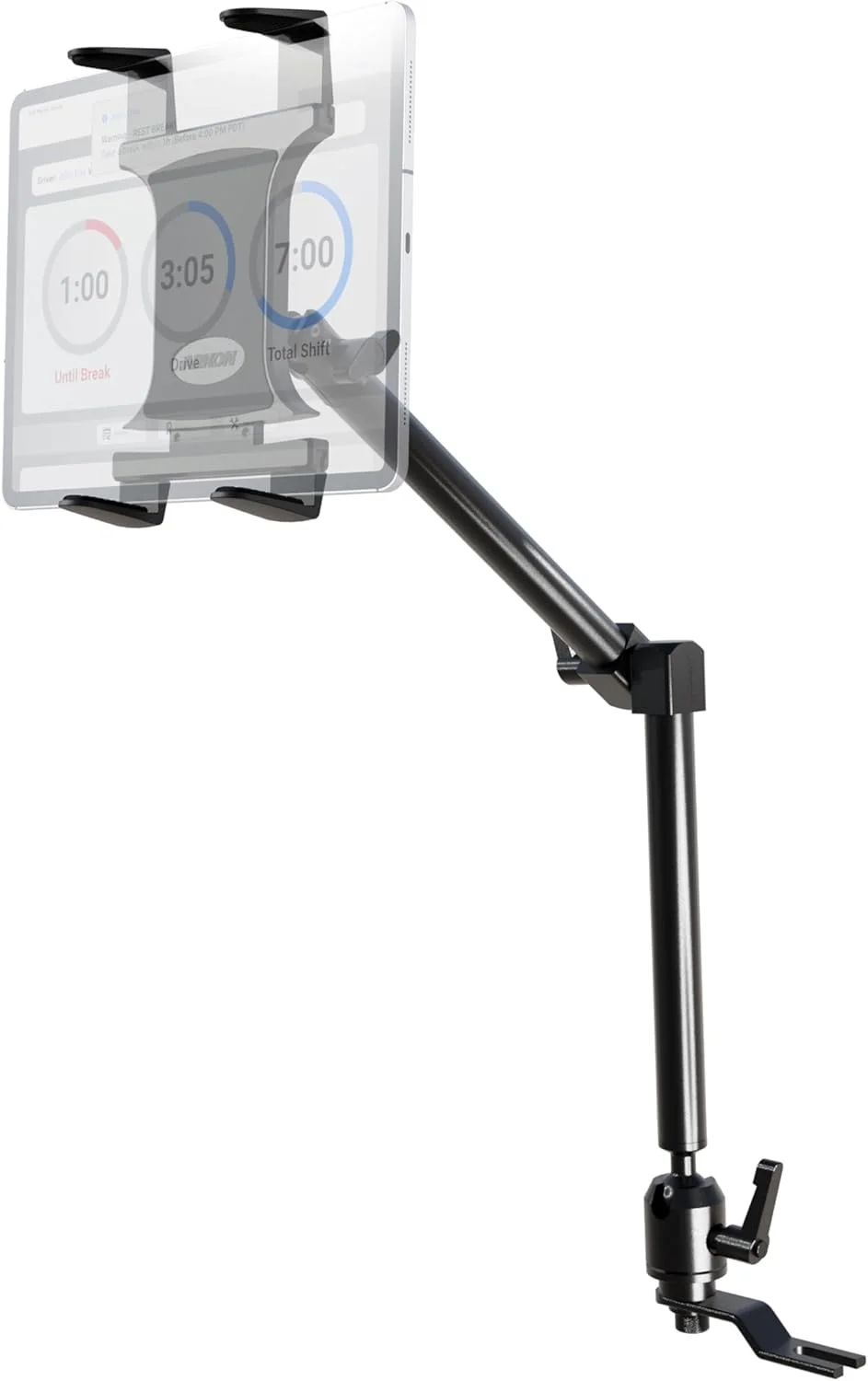 پایه تبلت ریلی صندلی خودرو ARKON | مقاوم برای خودرو/کامیون | زاویه و ارتفاع قابل تنظیم | نصب و جداسازی آسان | بازوی 22 اینچی برای دسترسی و راحتی بیشتر