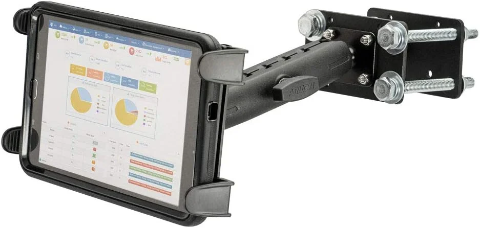 پایه تبلت Slim-Grip لیفتراک آرکان | پایه تبلت | صفحه نصب بادوام | میله فلزی 6 اینچی قابل تنظیم | نگهدارنده تبلت مناسب برای آیپد، سامسونگ، گوگل، هواوی، نوکیا و غیره | FLBK256TAB1